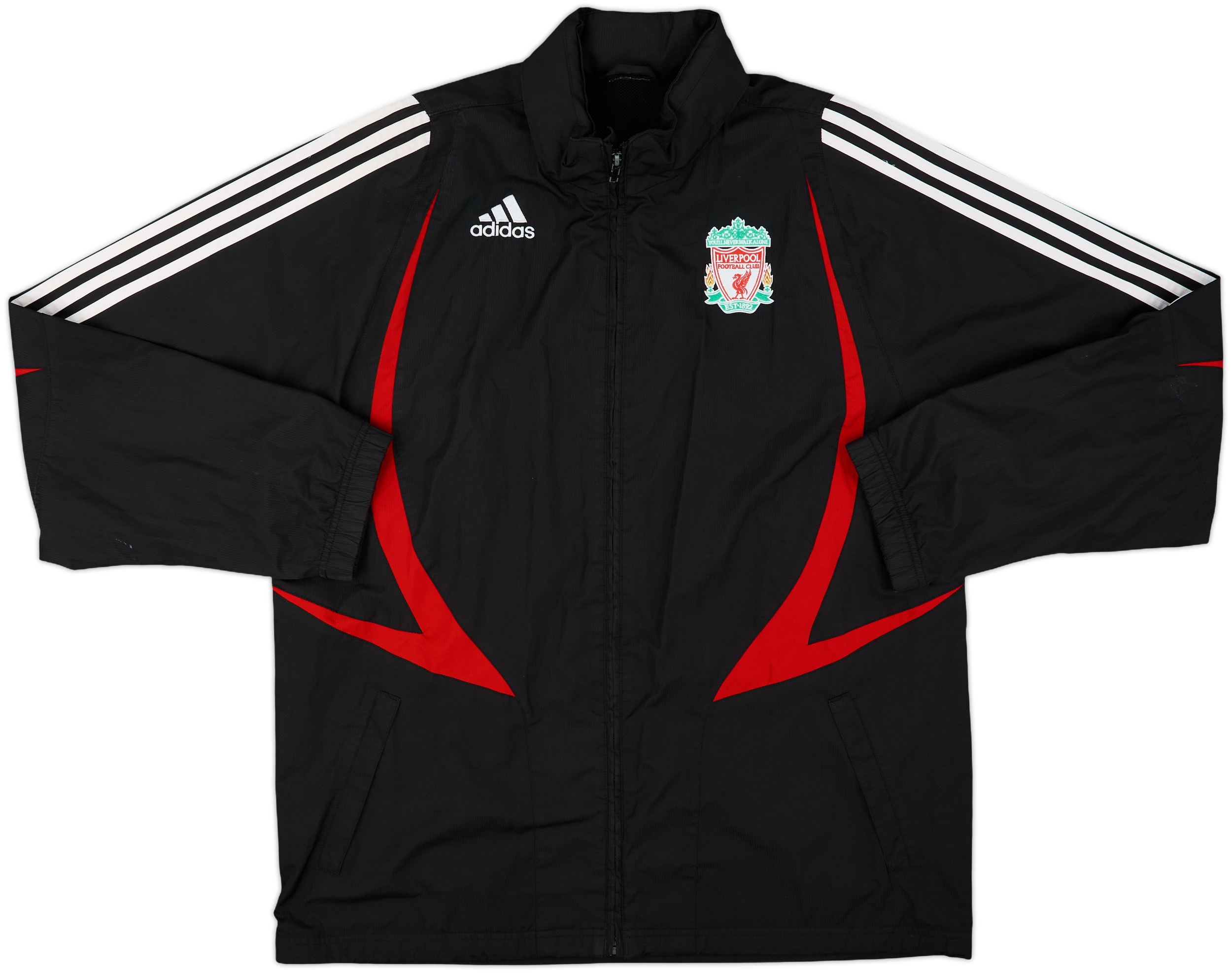 2007-08 Liverpool adidas Hooded Rain Jacket - 8/10 - (XL)