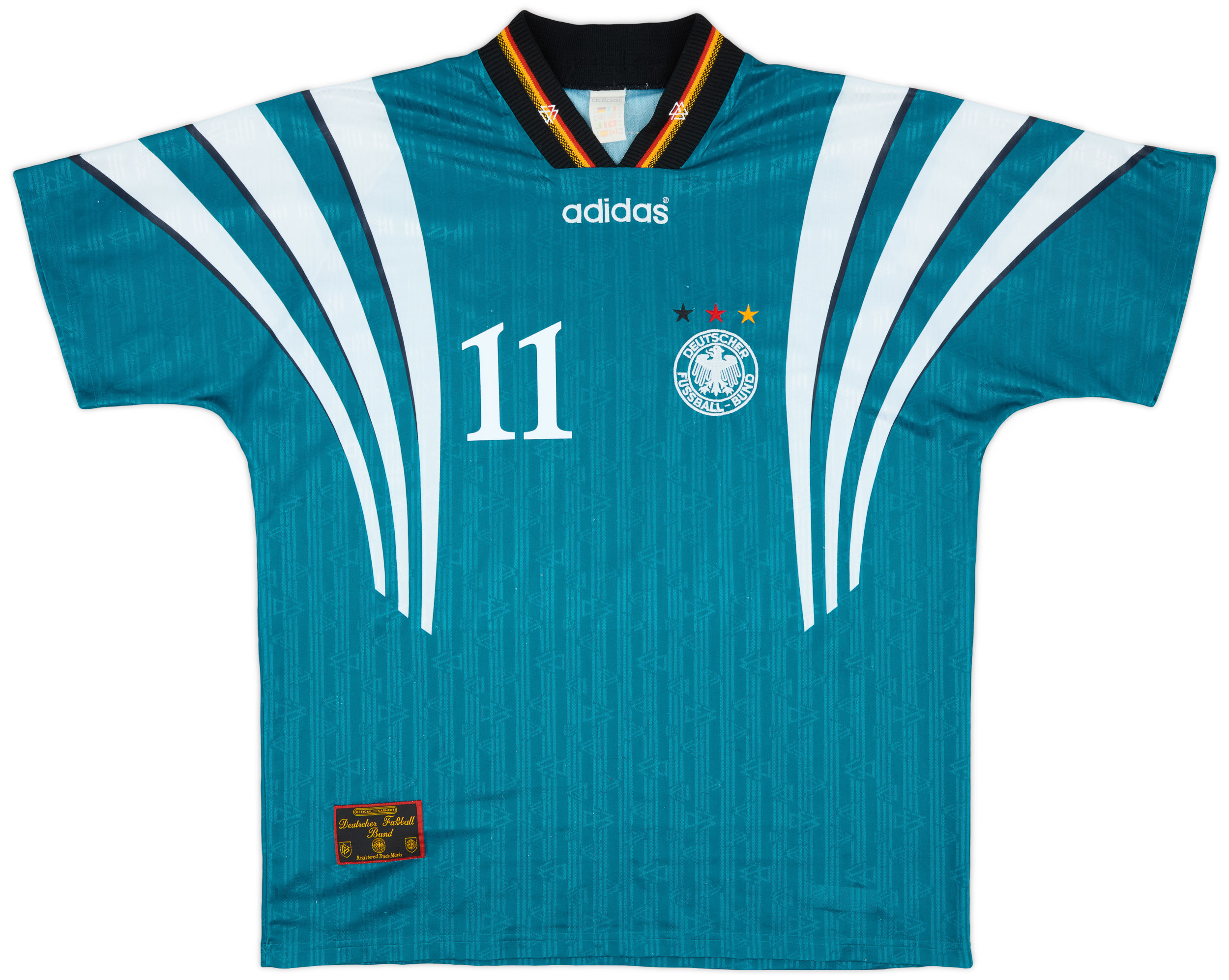 1996-98 Germany Away Shirt Kuntz #11 - 8/10 - (XL)