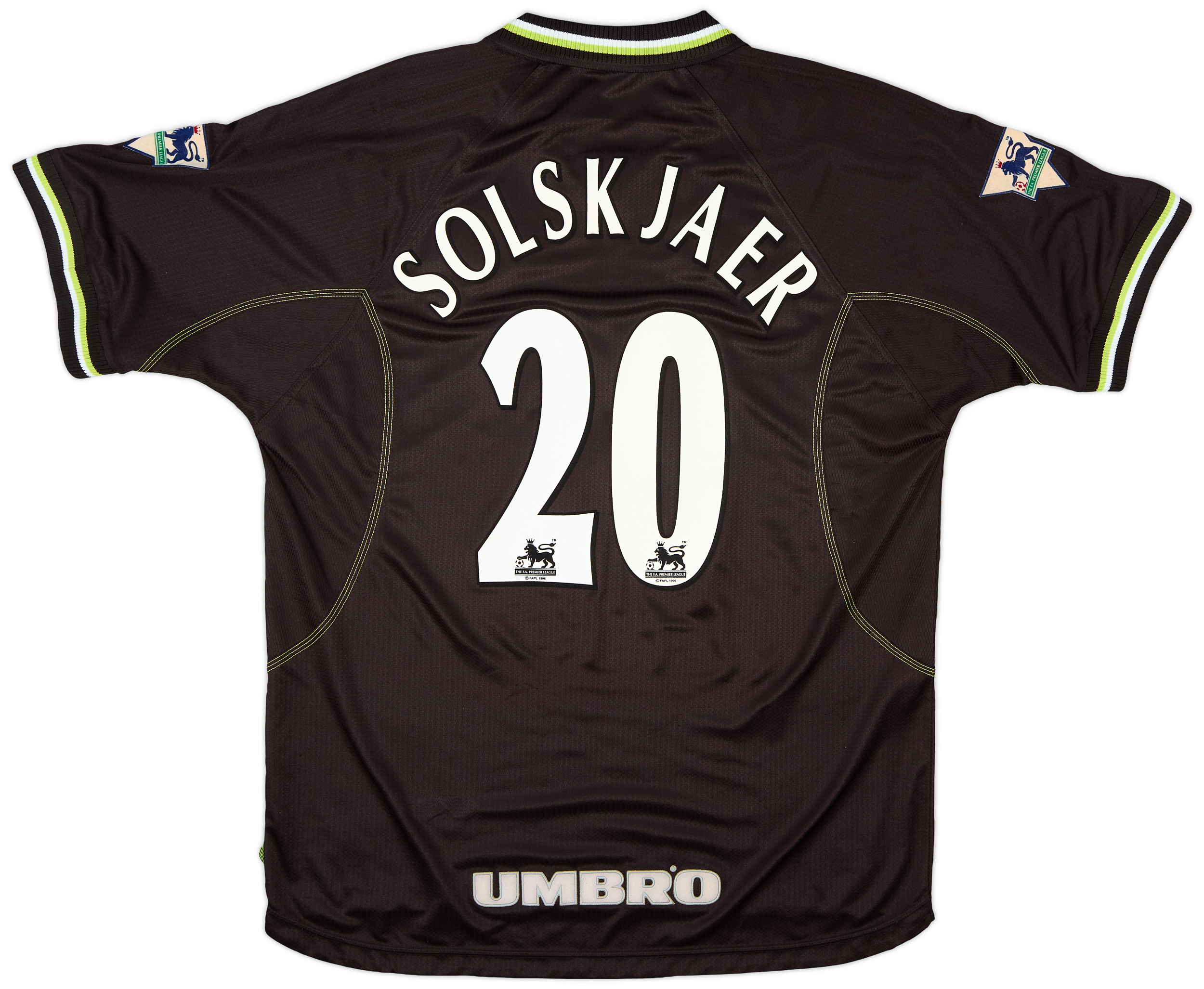 1998-99 Manchester United Third Shirt Solskjaer #20 - 8/10 - (XL)