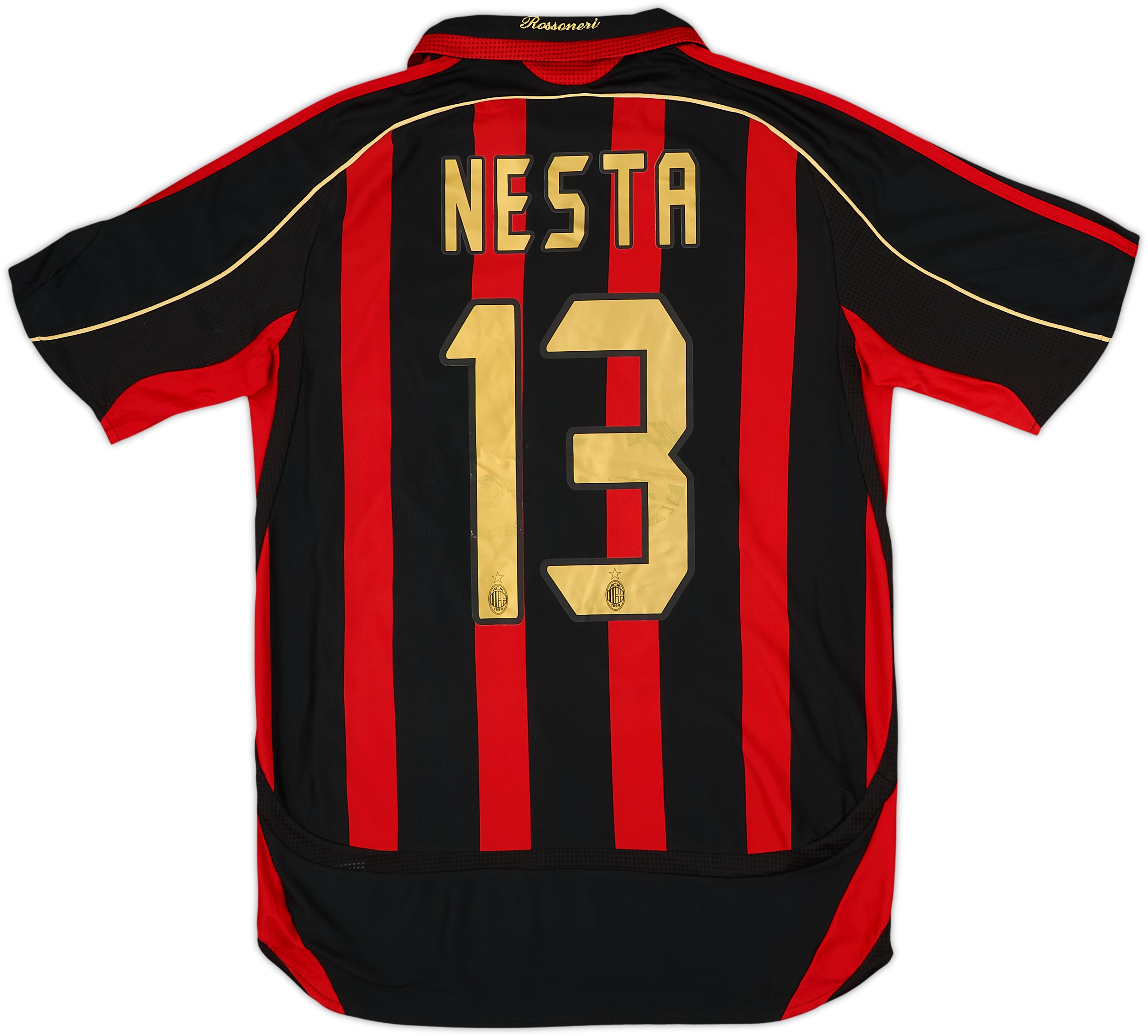 2006-07 AC Milan Home Shirt Nesta #13 - 4/10 - (S)