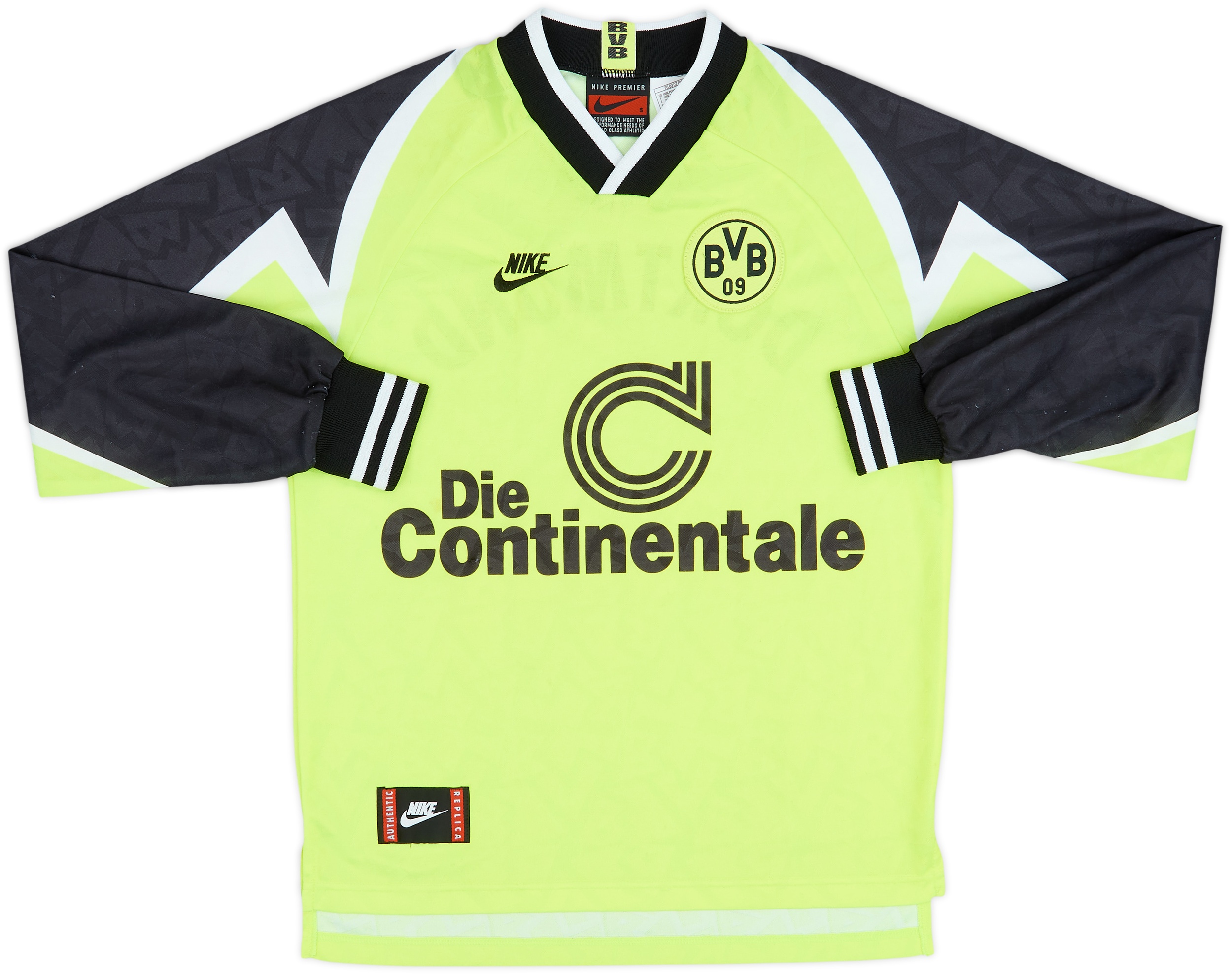 1995-96 Borussia Dortmund Home L/S Shirt - 8/10 - (S)