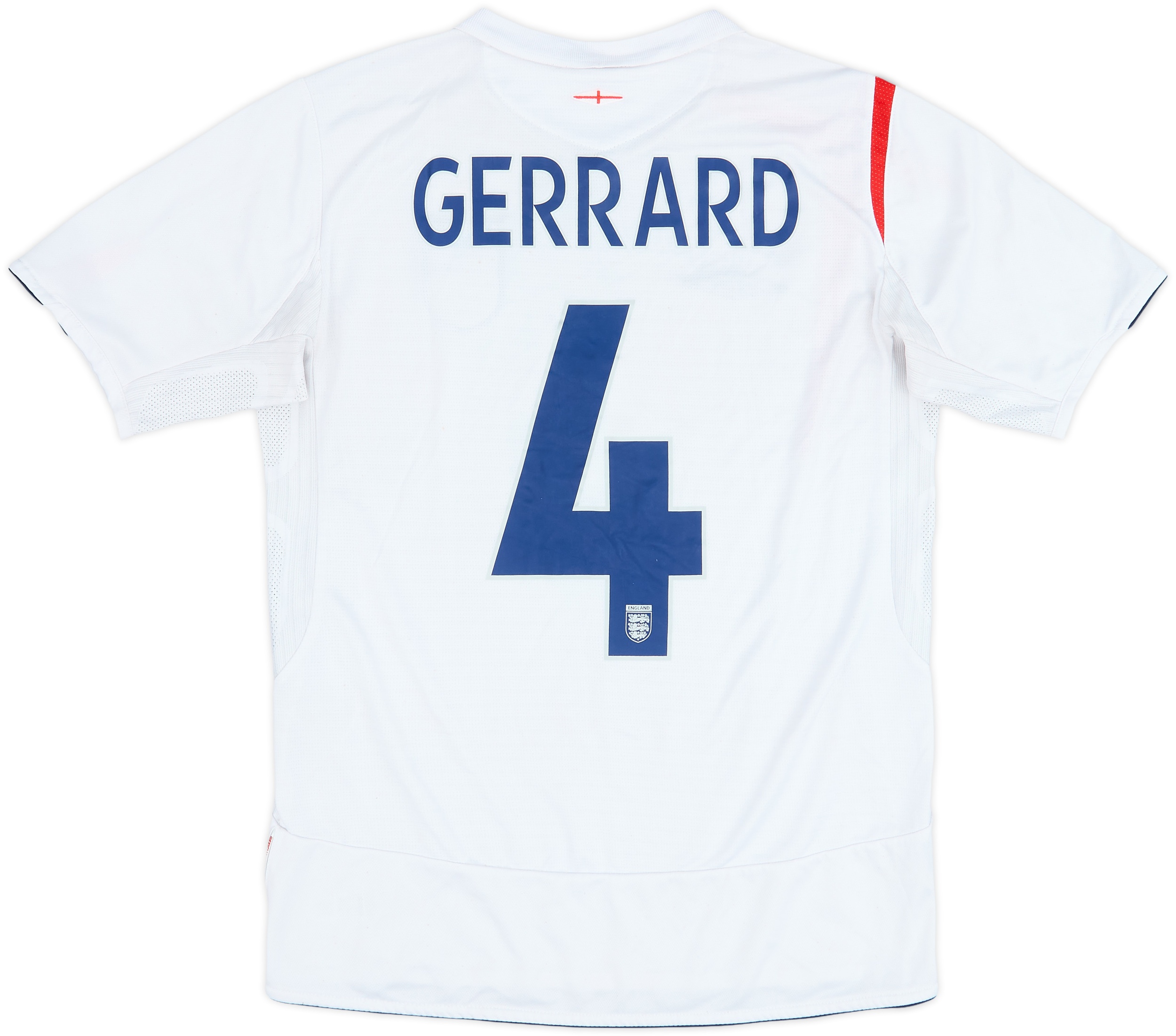 2005-07 England Home Shirt Gerrard #4 - 5/10 - (M)