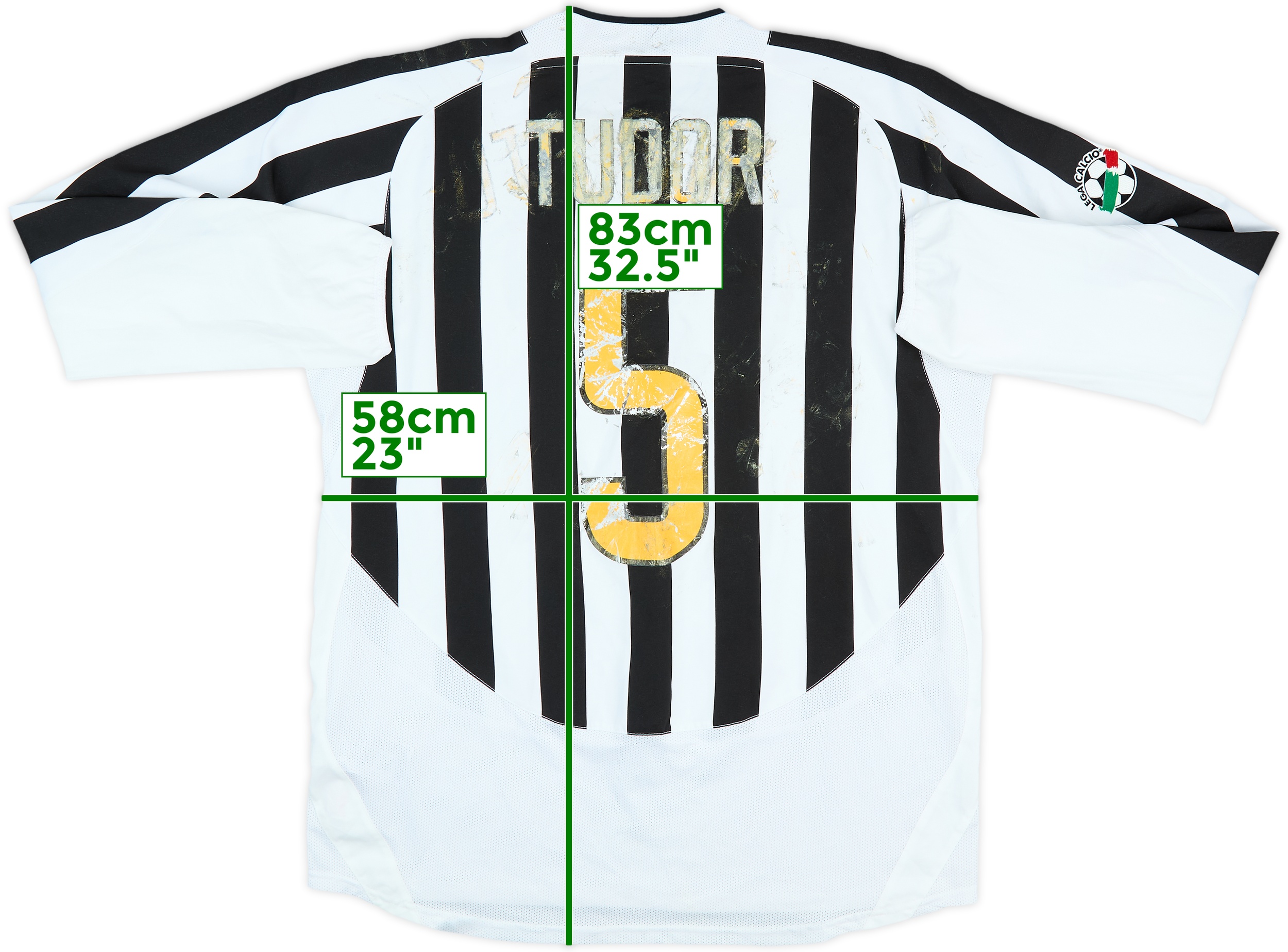 2003-04 Juventus Match Issue Home L/S Shirt Tudor #5