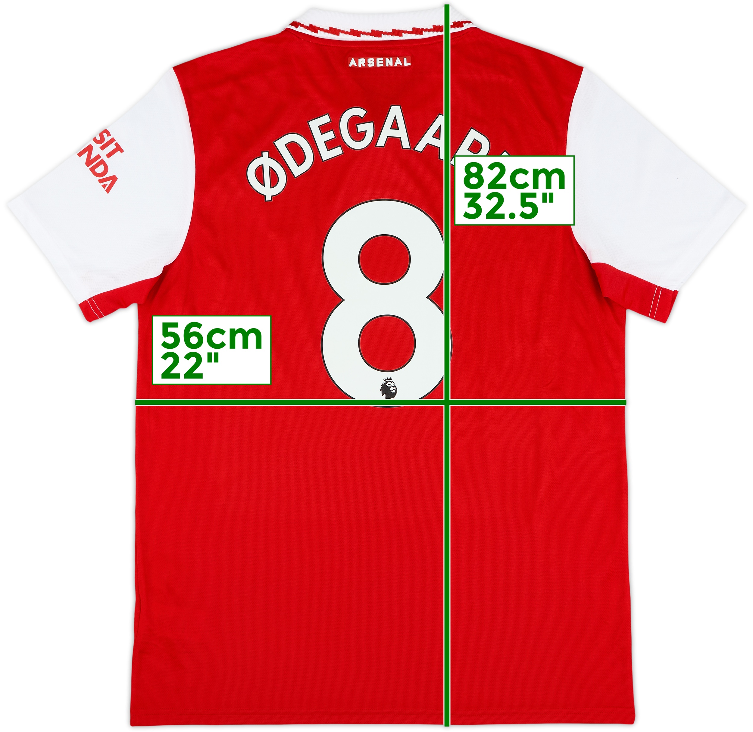 アーセナル ØDEGAARD 8番 シャツ 2022-23 Arsenal Home Shirt Odegaard #8 (L)