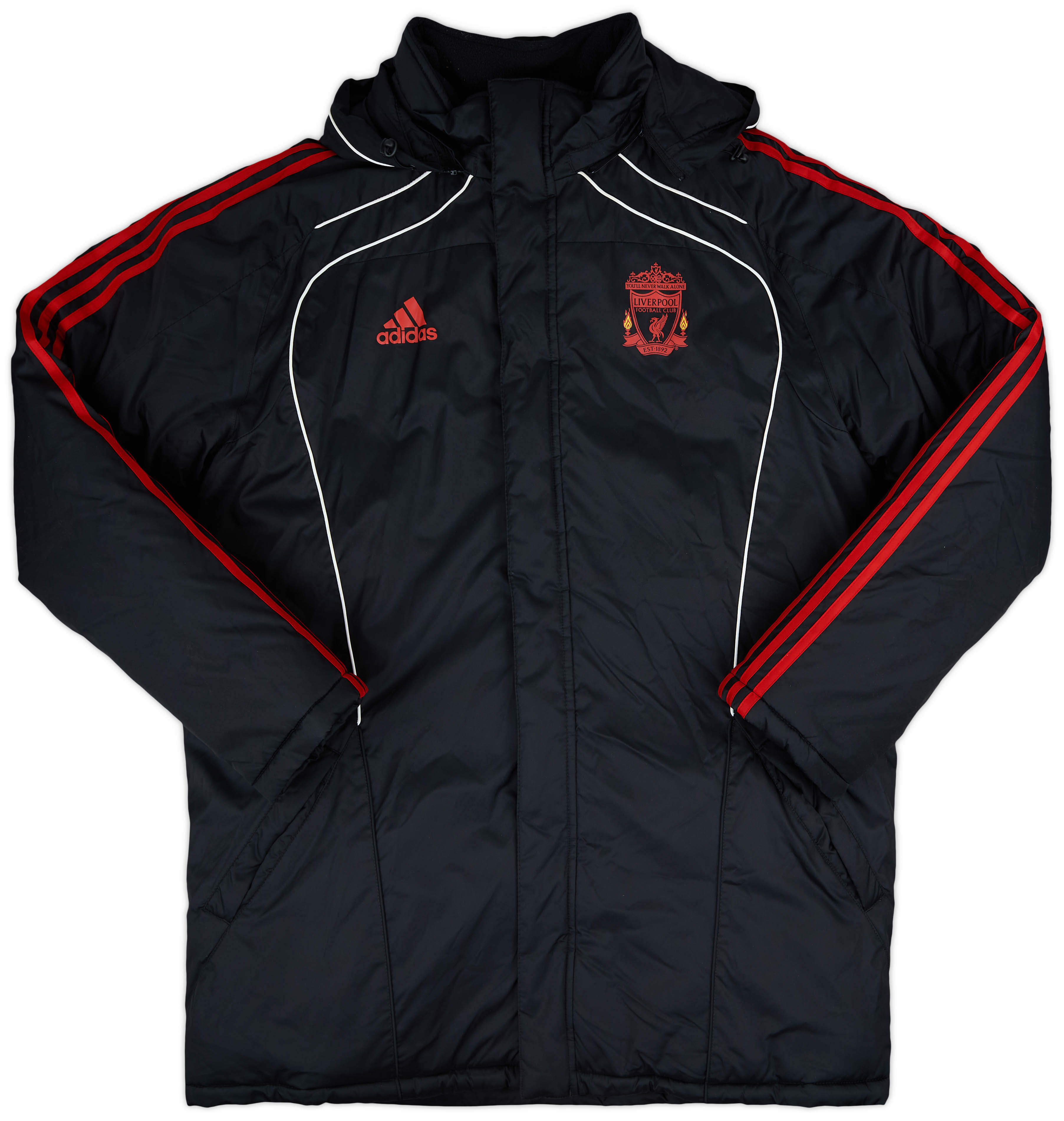 2010-11 Liverpool adidas Padded Bench Coat - 7/10 - (L/XL)