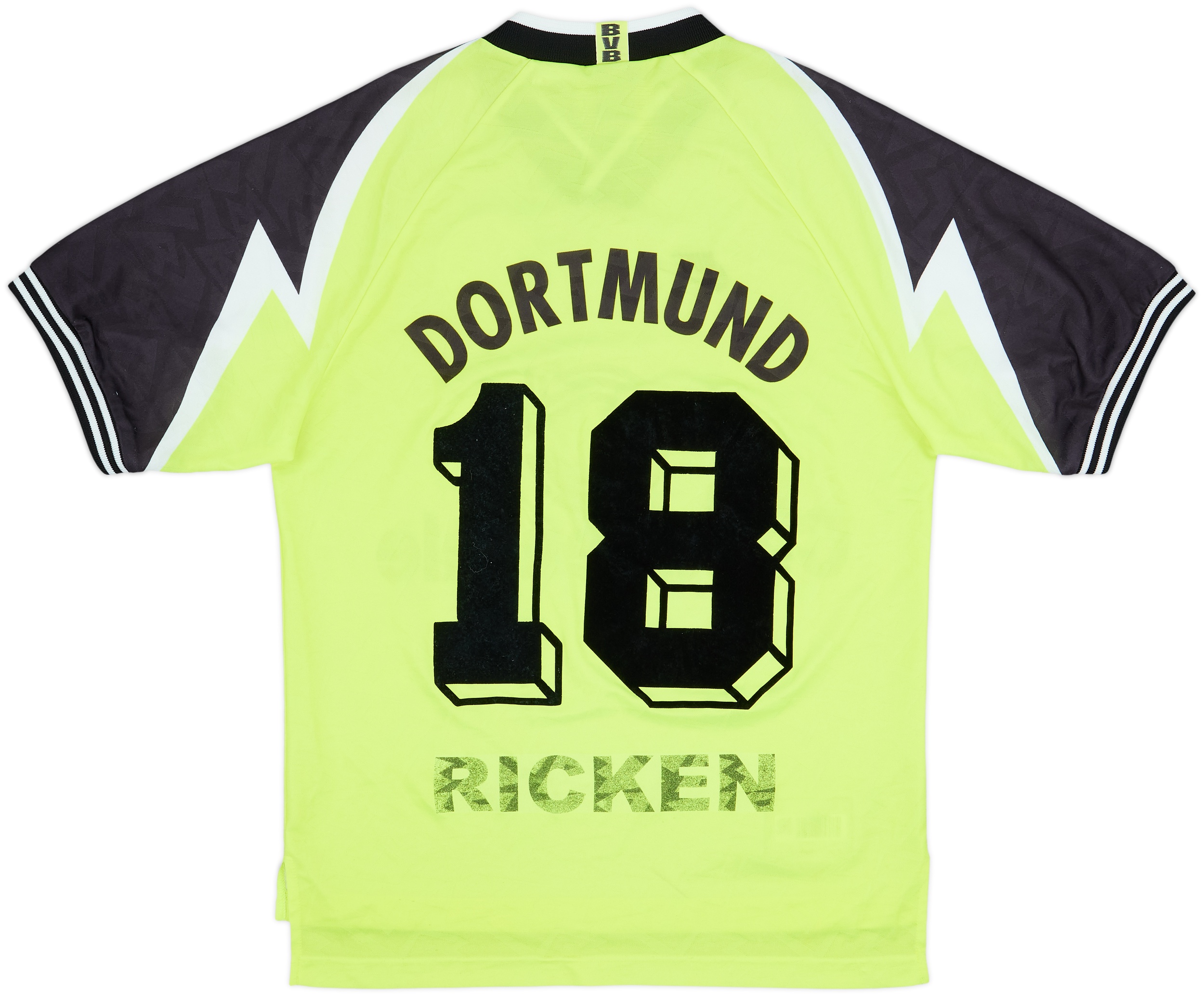 1995-96 Borussia Dortmund Home Shirt Ricken #18 - 5/10 - (S)