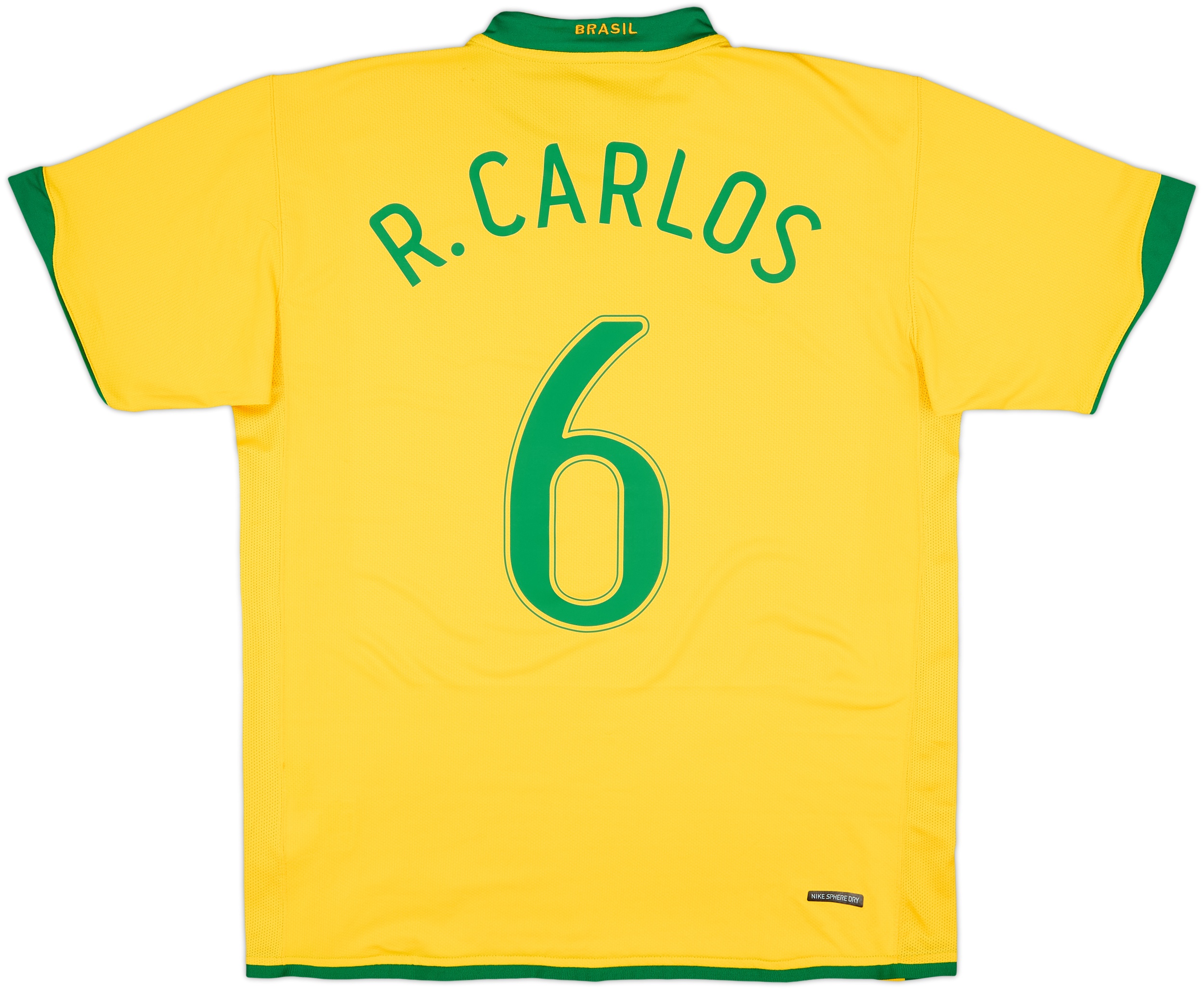 2006-08 Brazil Home Shirt R.Carlos #6