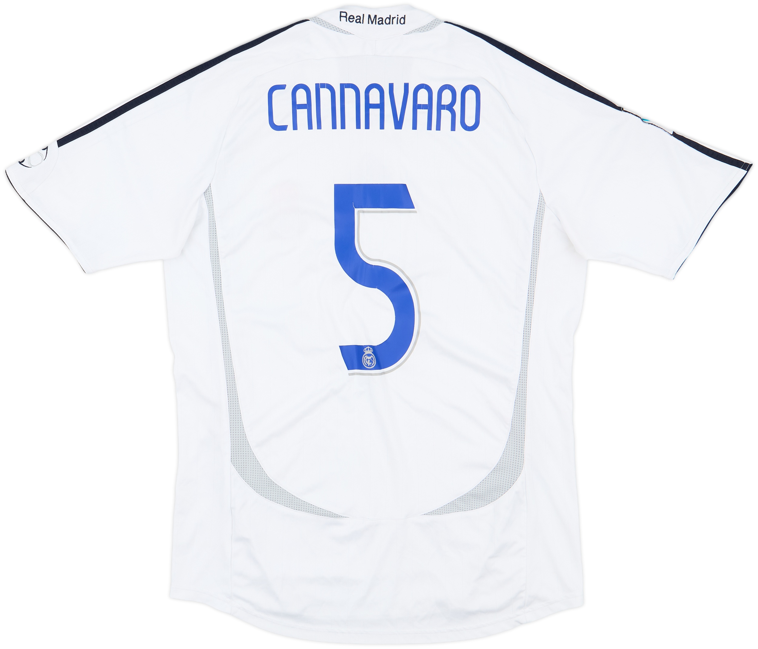 レアル・マドリード　CANNAVARO 5 2006-07 Real Madrid Home Shirt Cannavaro #5 - 8/10 - (M)
