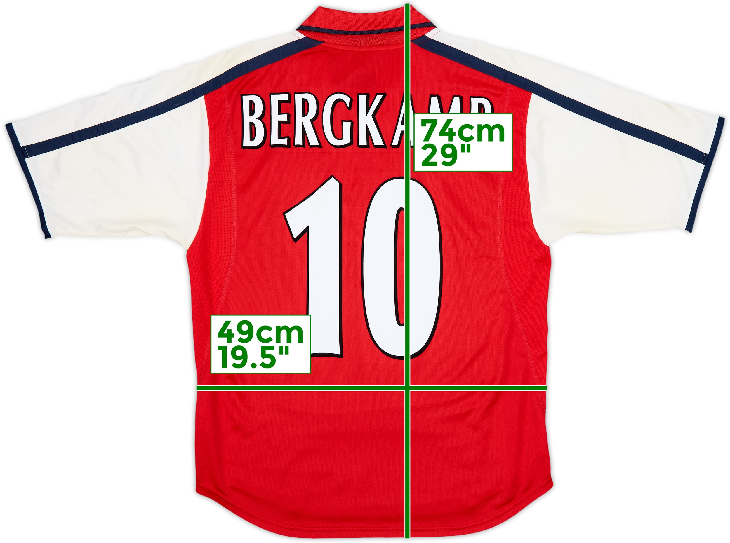 N*a様 アーセナル BERGKAMP 10 長袖ジャージ 2000-02 Arsenal Home Shirt Bergkamp #10 - 8/10 - (M.Boys)