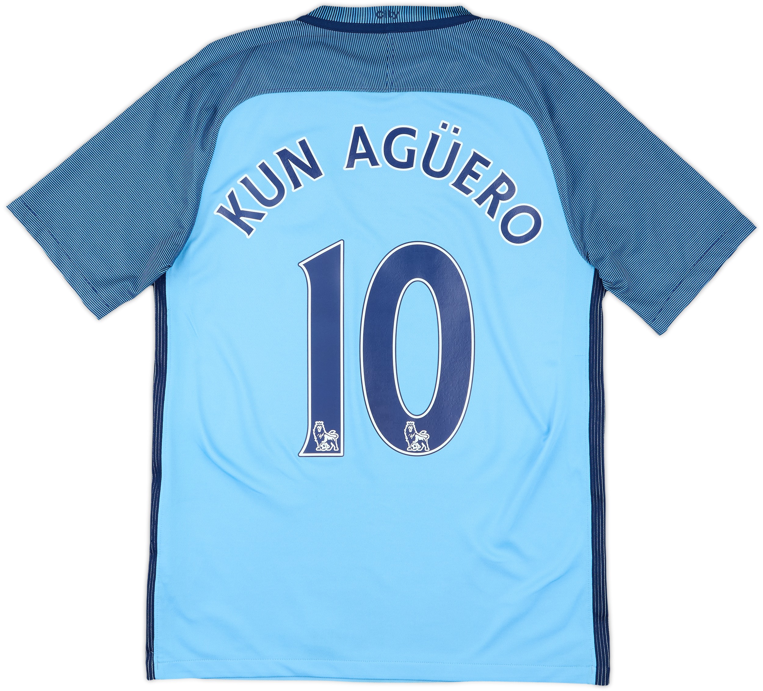 2016-17 Manchester City Home Shirt Kun Aguero #10 - 7/10 - (S)