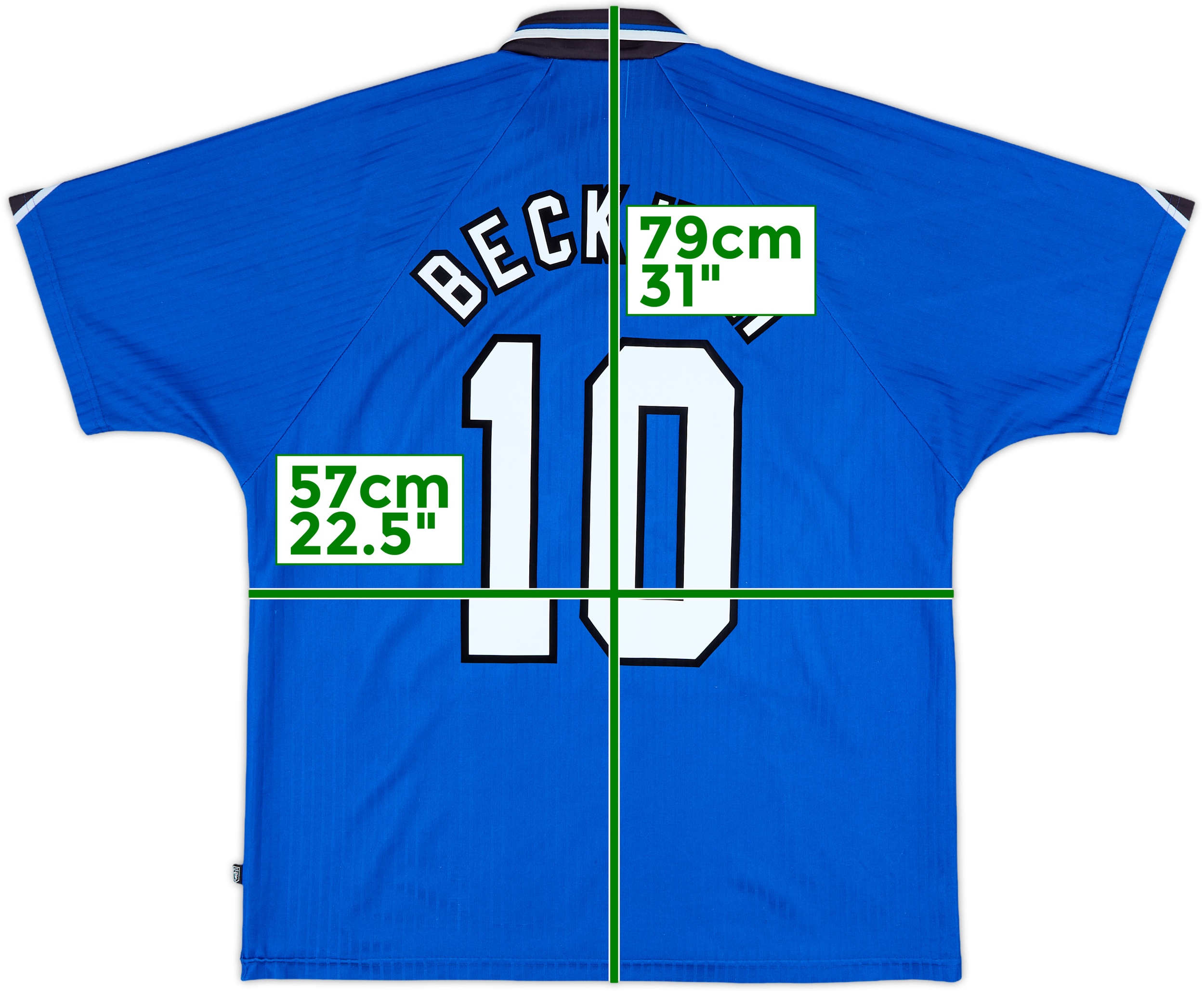 1996-98 Manchester United Third Shirt Beckham #10 - 8/10 - (XL)