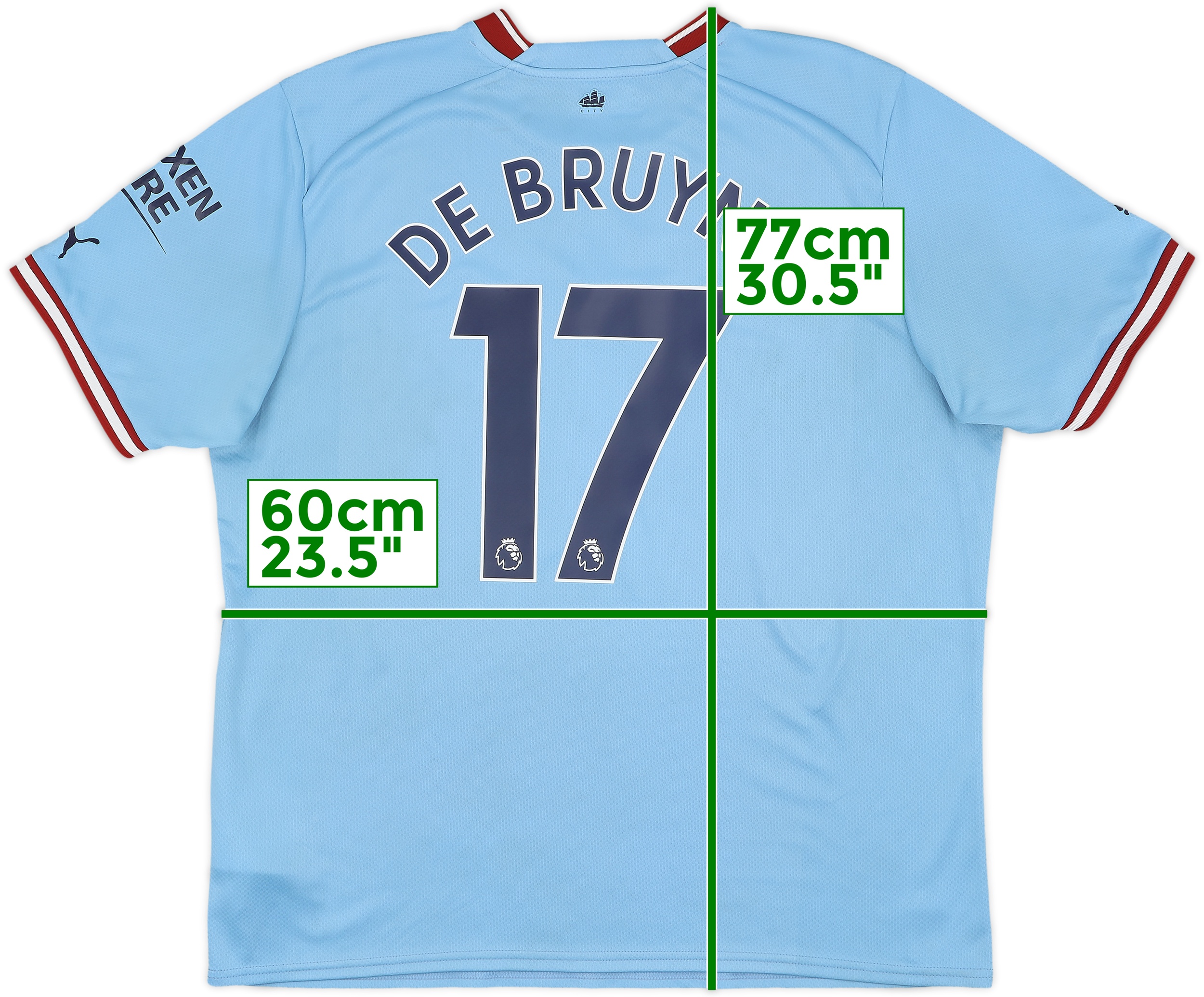 マンチェスター・シティ DE BRUYNE 17番 ホームシャツ 2021-22 Manchester City Home Shirt De Bruyne #17 - 7/10 - (M)