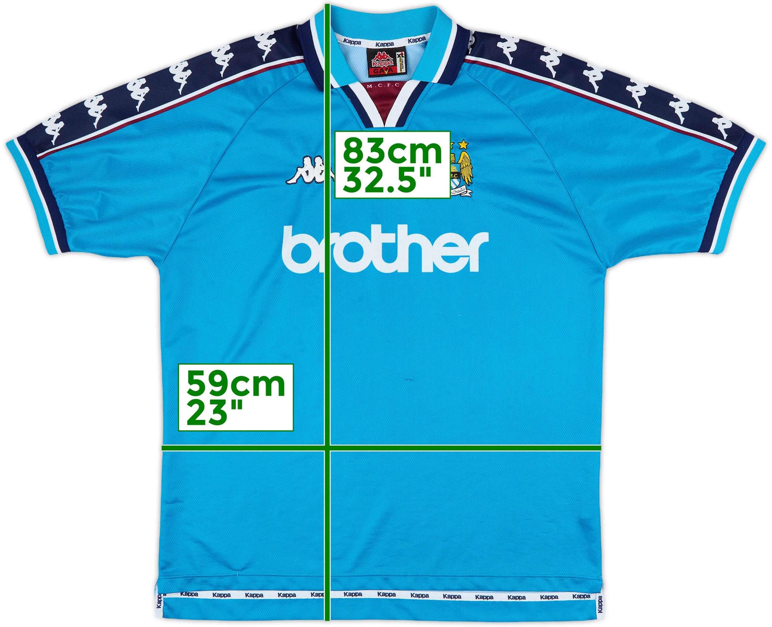 1997-99 Manchester City Home Shirt - 8/10 - (XL)