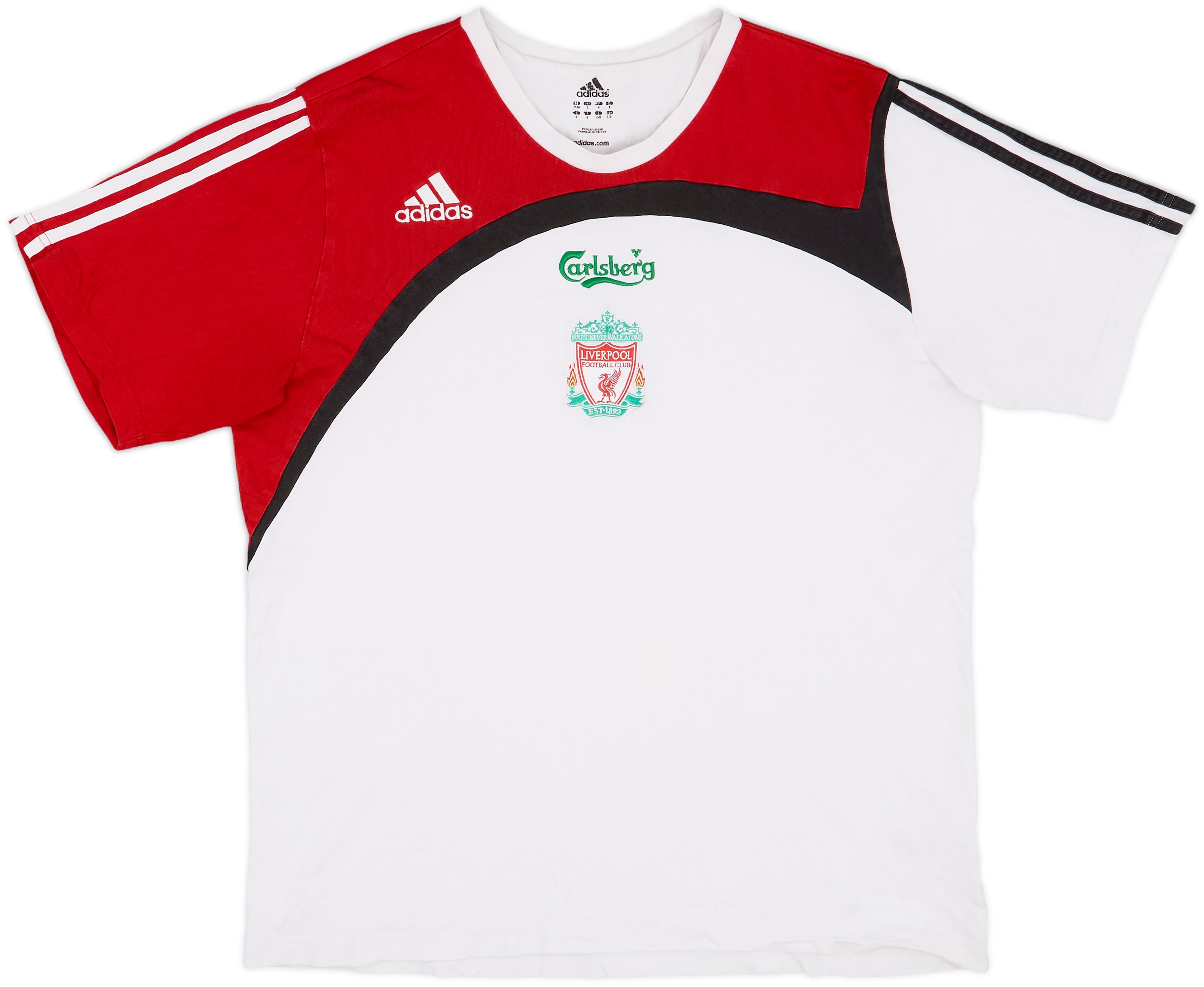邦楽 liverally 2007-08 Liverpool adidas Cotton Tee - 7/10 - (L)