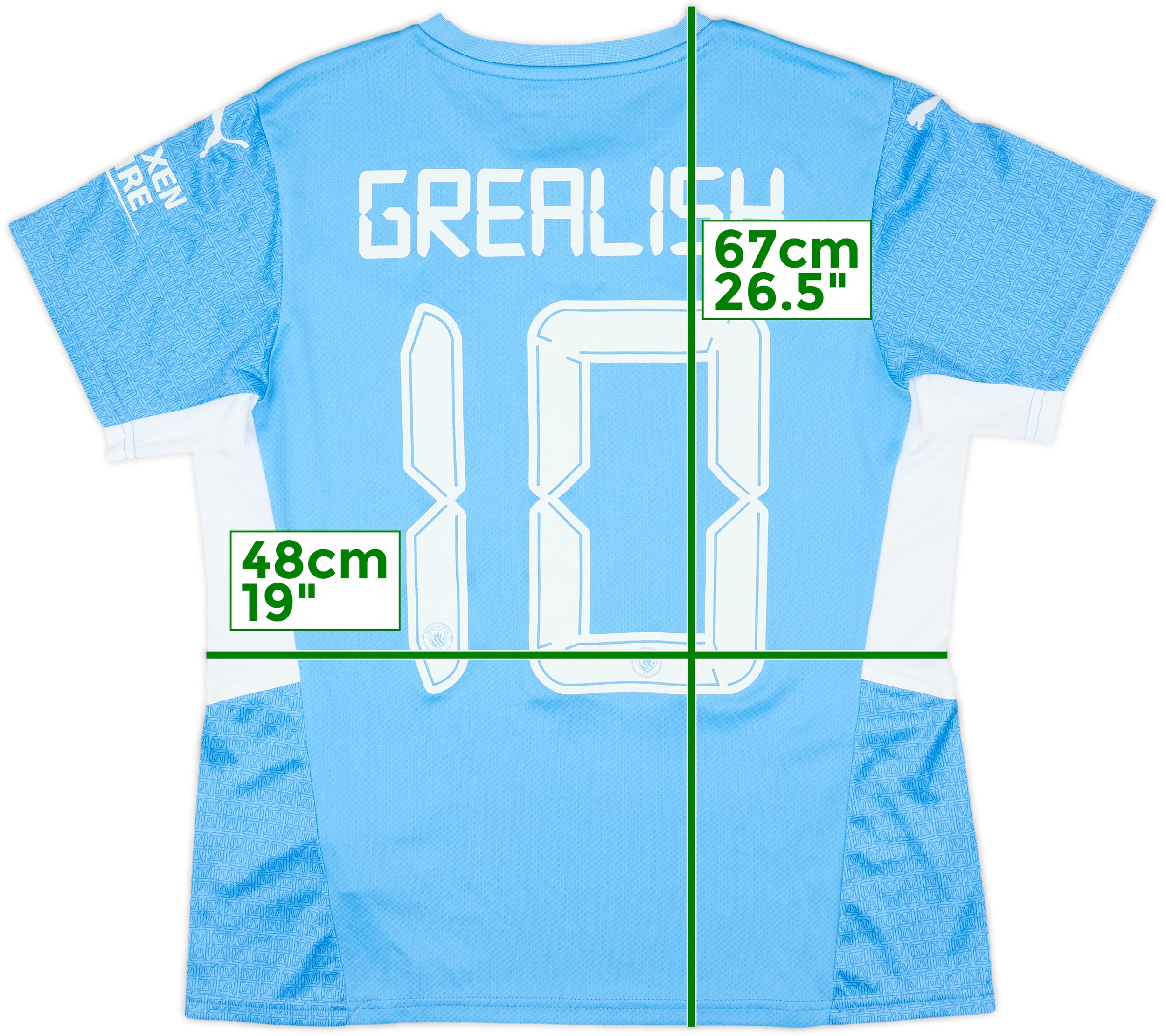 2021-22 Manchester City Home Shirt Grealish #10 - 9/10