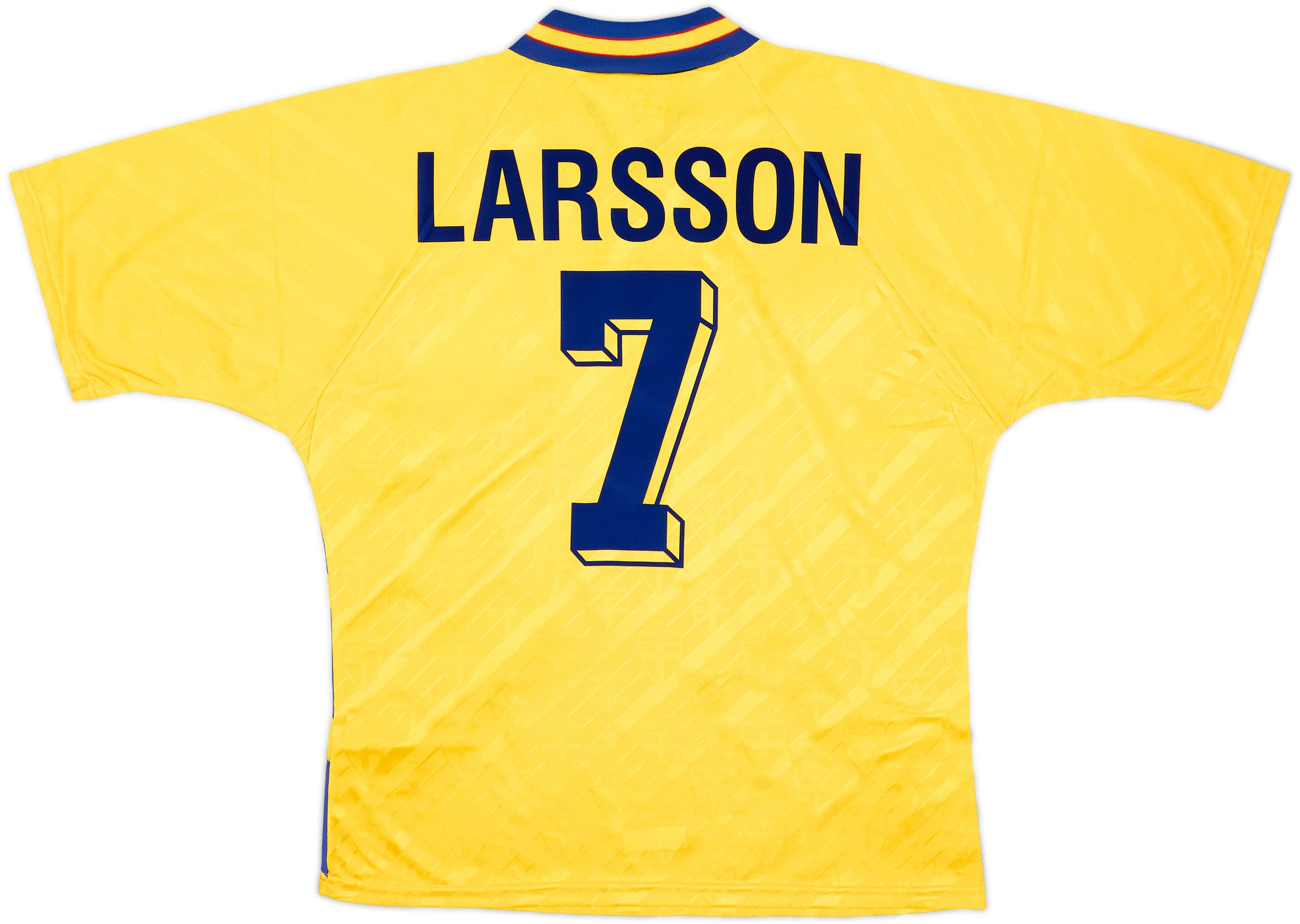 96年 スウェーデン ラーション 1994-96 Sweden Home Shirt Larsson #7 (L)