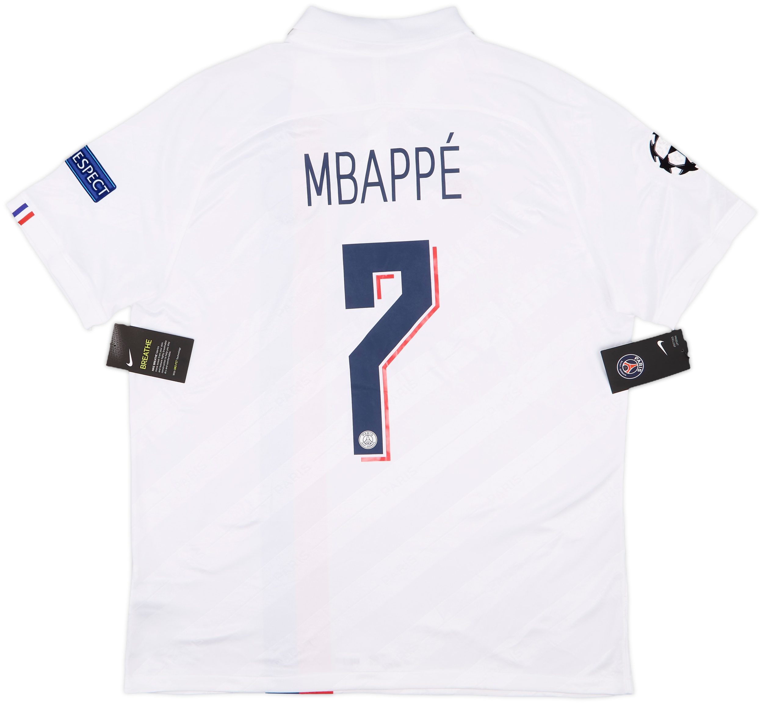 2019-20 Paris Saint-Germain Third Shirt Mbappe #7 (XL)