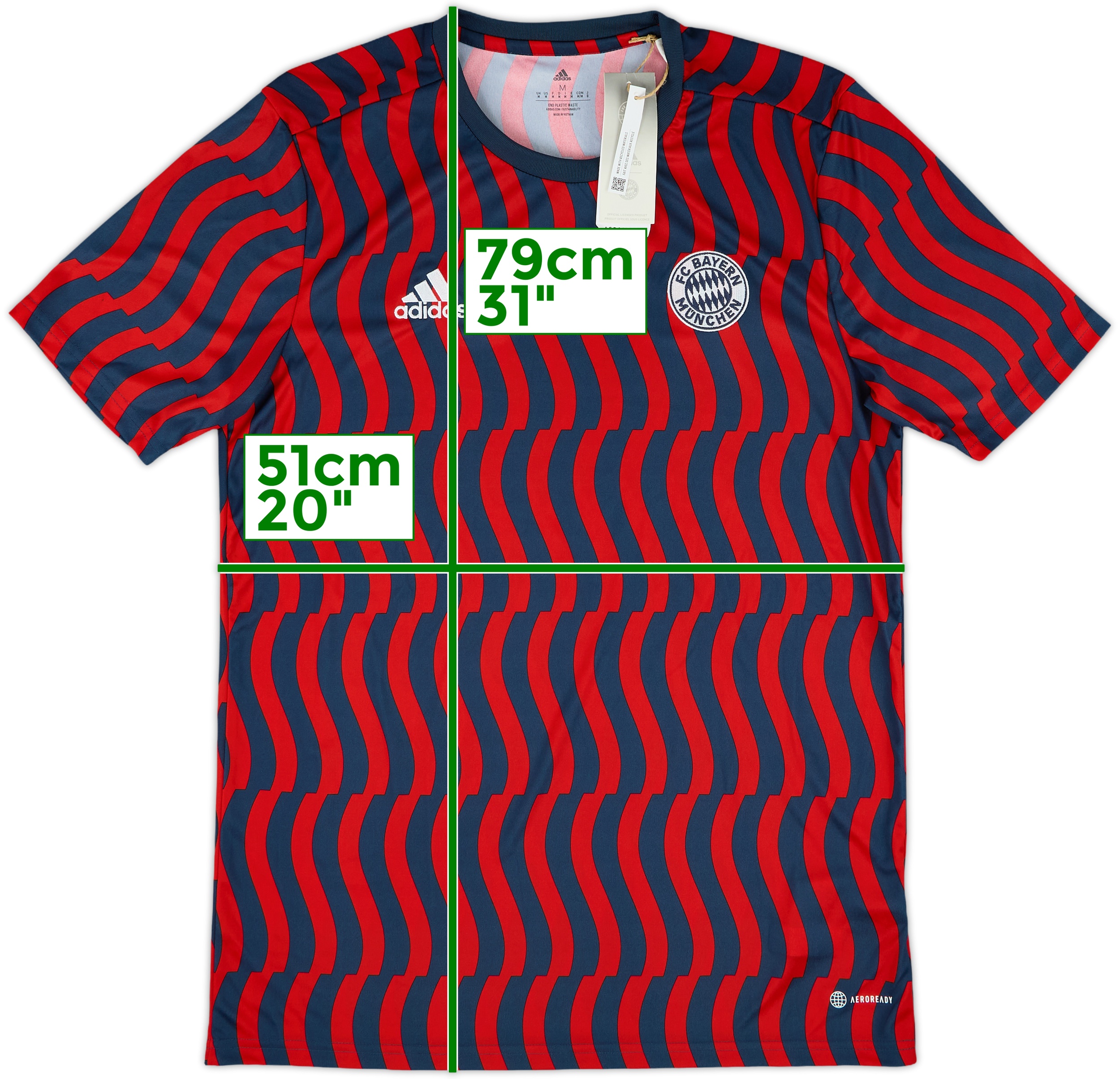 ウェア 00's adidas BAYERN MUNCHEN Game Shirts 2021-22 Bayern Munich adidas Pre-Match Shirt (M)