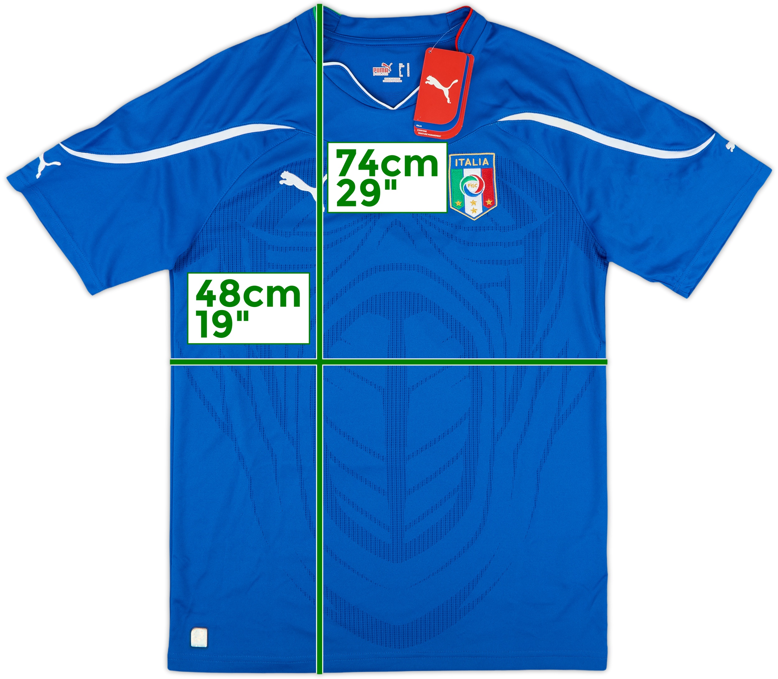 PUMA イタリア代表 2010  No.21 Pirlo Puma Italy Pirlo No. 21 Vintage Jersey M Size with Paper Tag