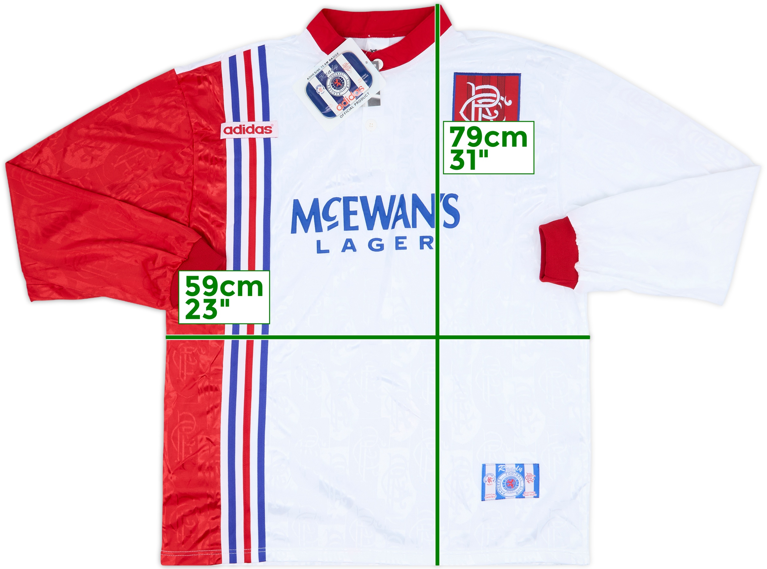 ウェア Glasgow Rangers 1996/97 Uniform ウェア Glasgow Rangers 1996