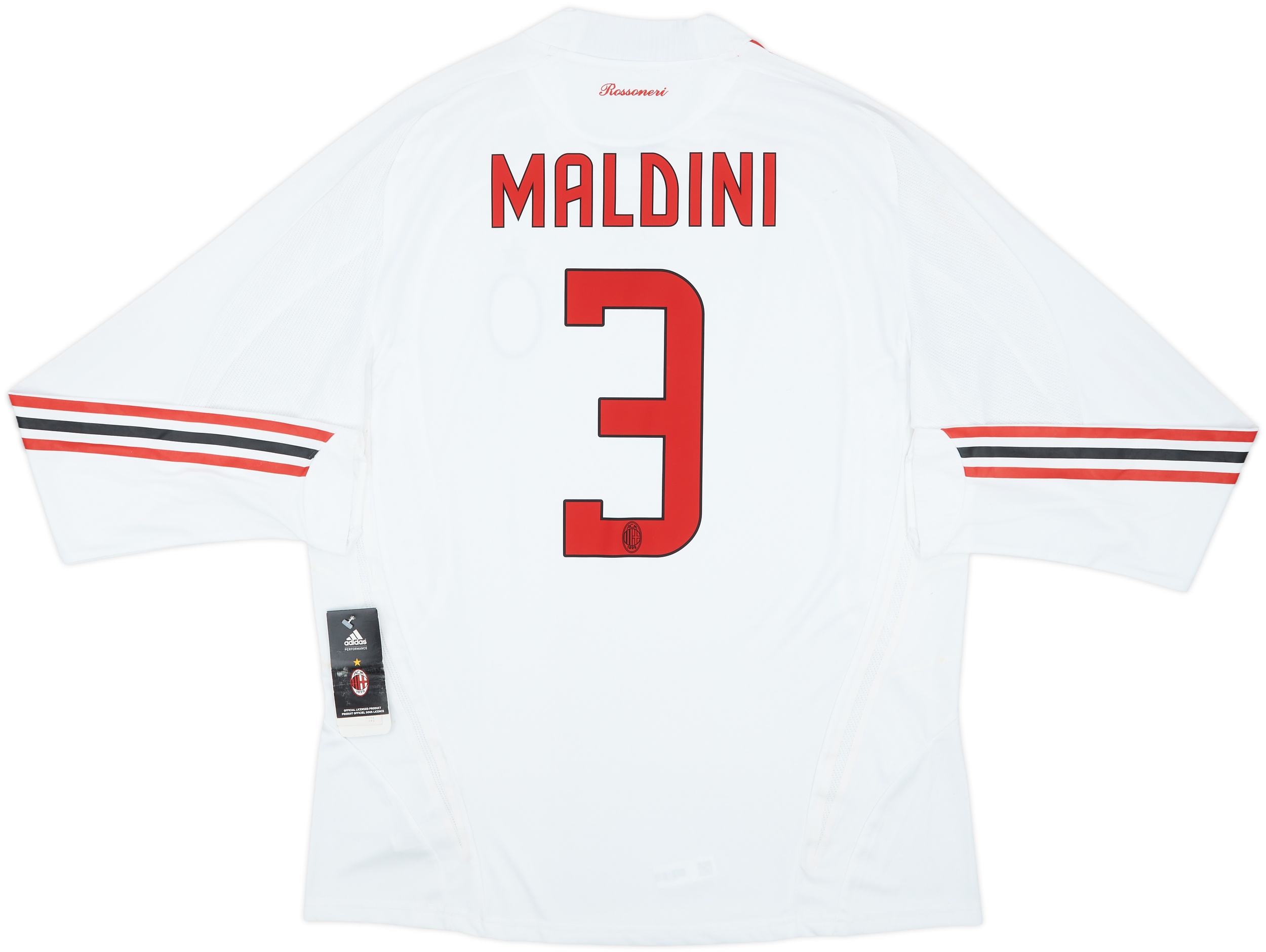 2009-10 AC MILAN Home S/S No.3 MALDINI 08-09 ACM Testimonial