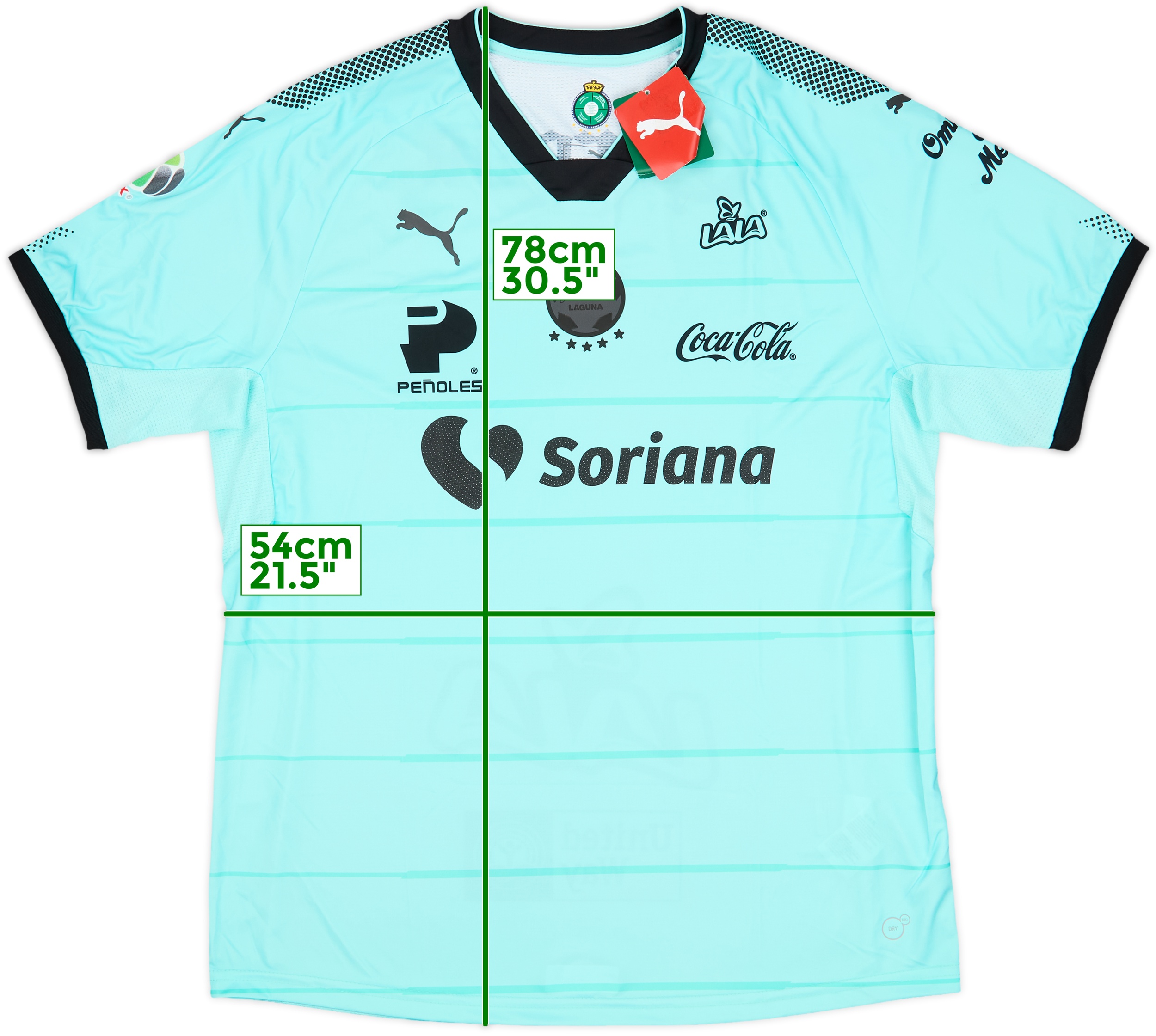 独特な 2017-18 Santos (XL) Shirt Third Laguna トップス