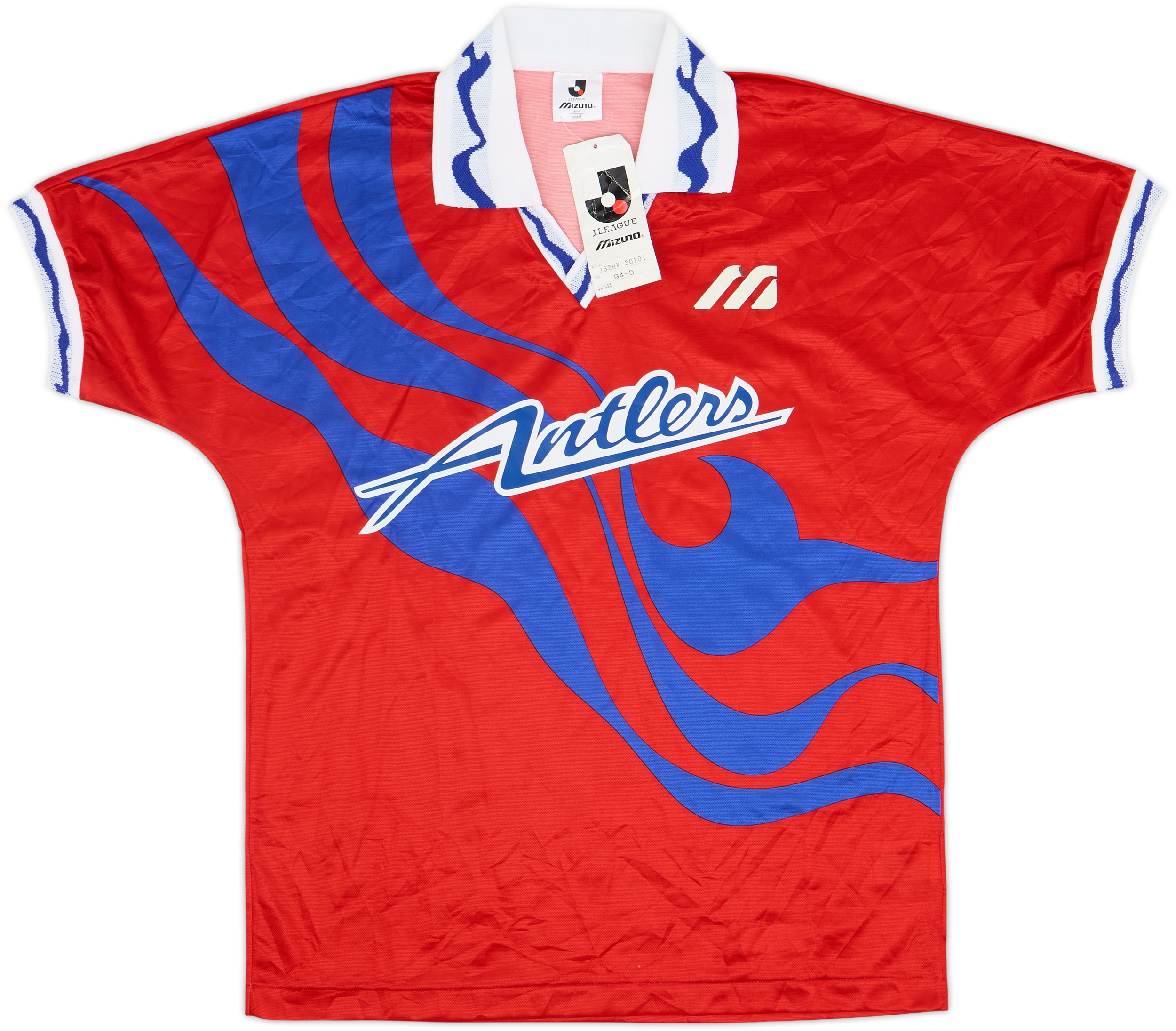 Antlers サッカーシャツ Lサイズ レッド 1993-94 Kashima Antlers Home Shirt (L)
