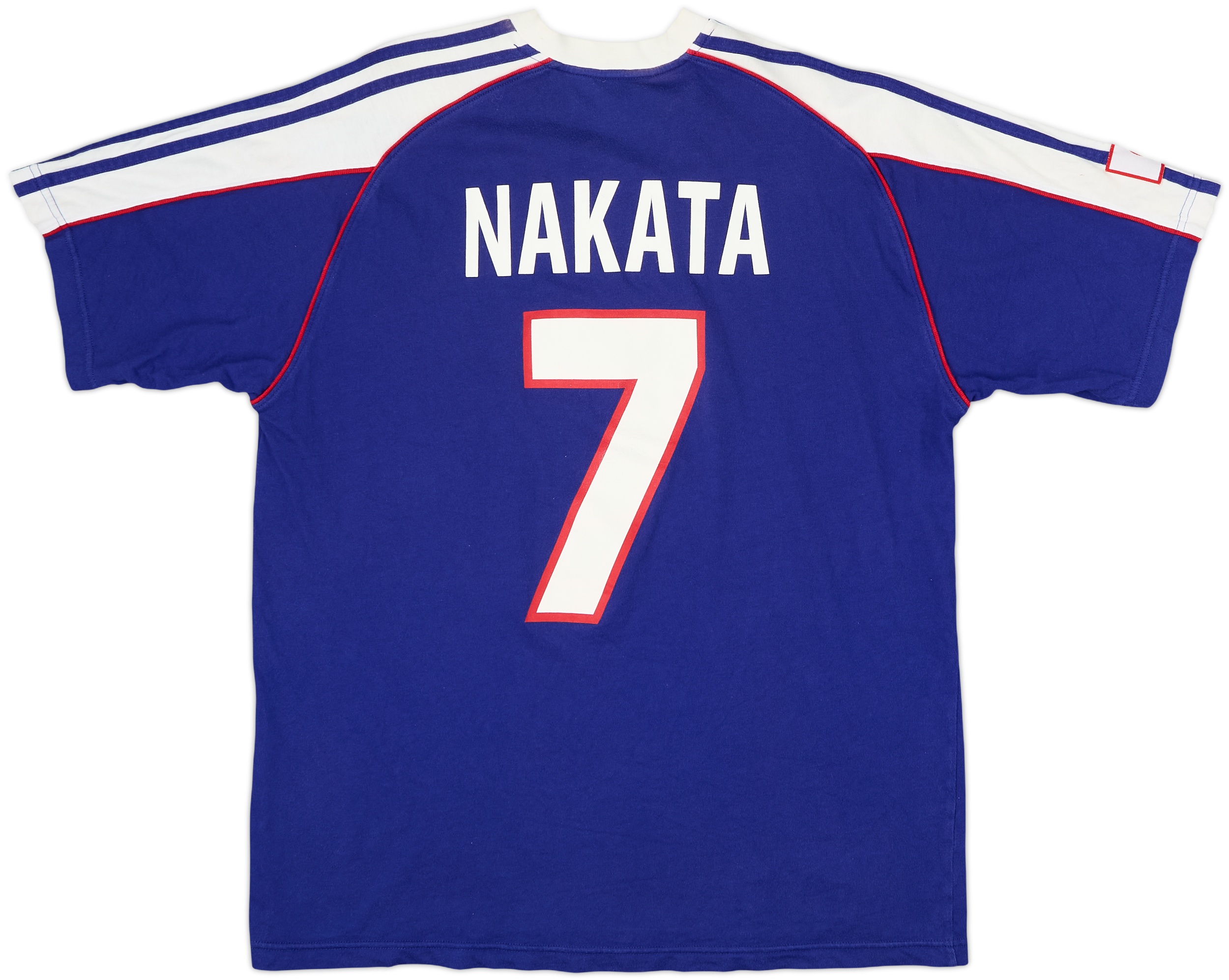 2000-01 Japan adidas Cotton Tee Nakata #7 - 8/10 - (L)