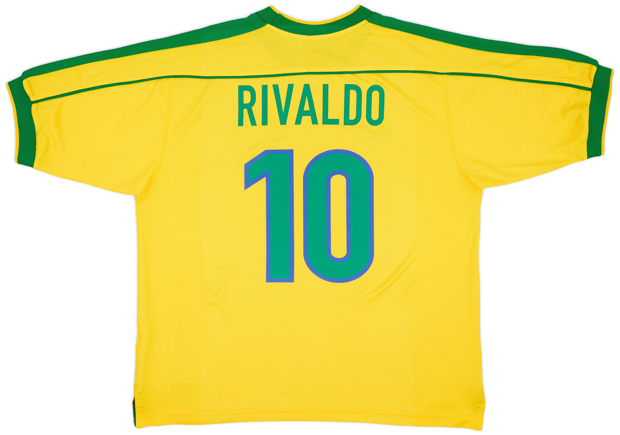 1998-00 Brazil Home Shirt Rivaldo #10 - 7/10 - (XL)
