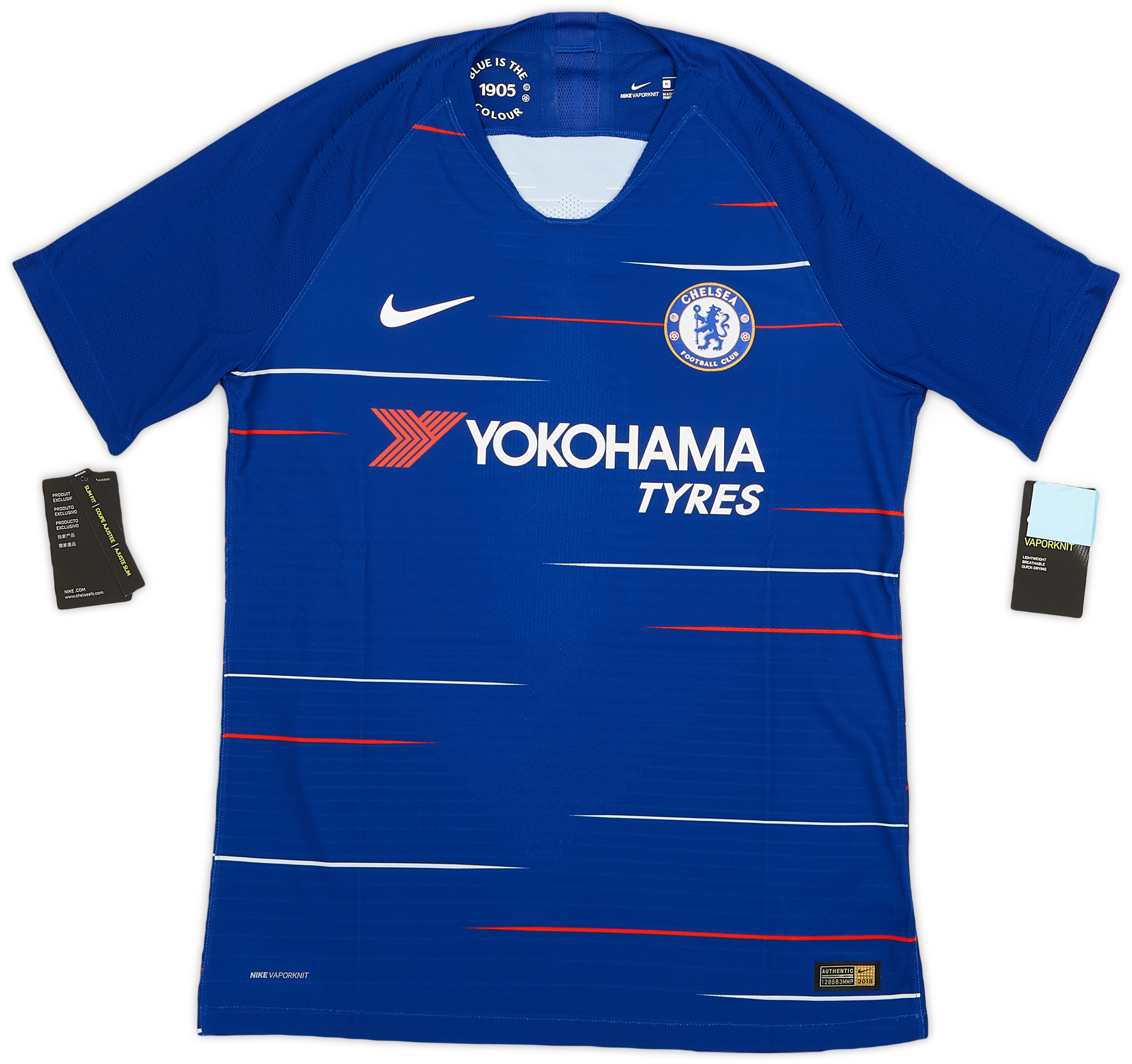 2018-19 Chelsea Authentic Home Shirt Hazard #10 (M)