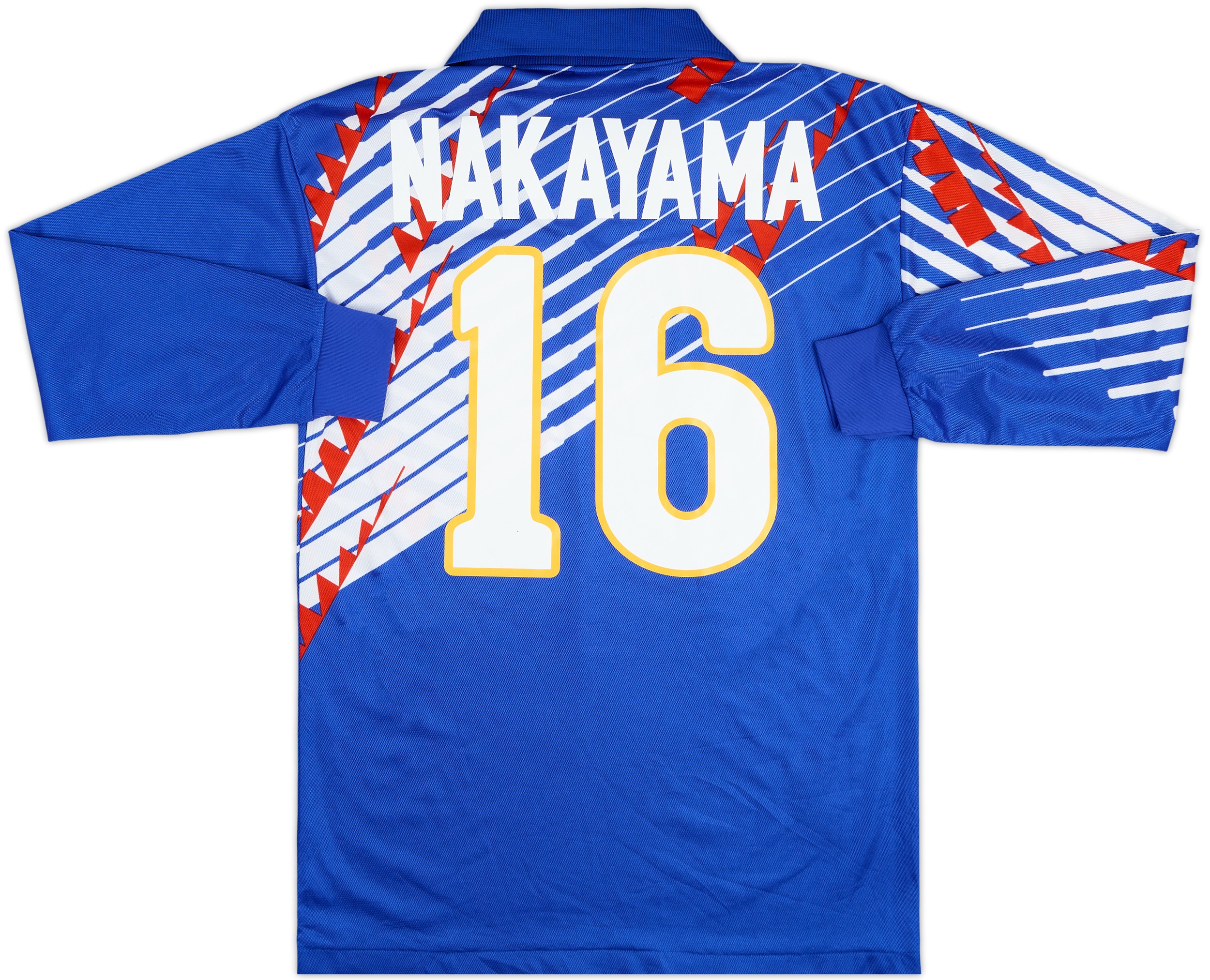 1993 Japan Home L/S Shirt Nakayama #16 - 9/10 - (M/L)