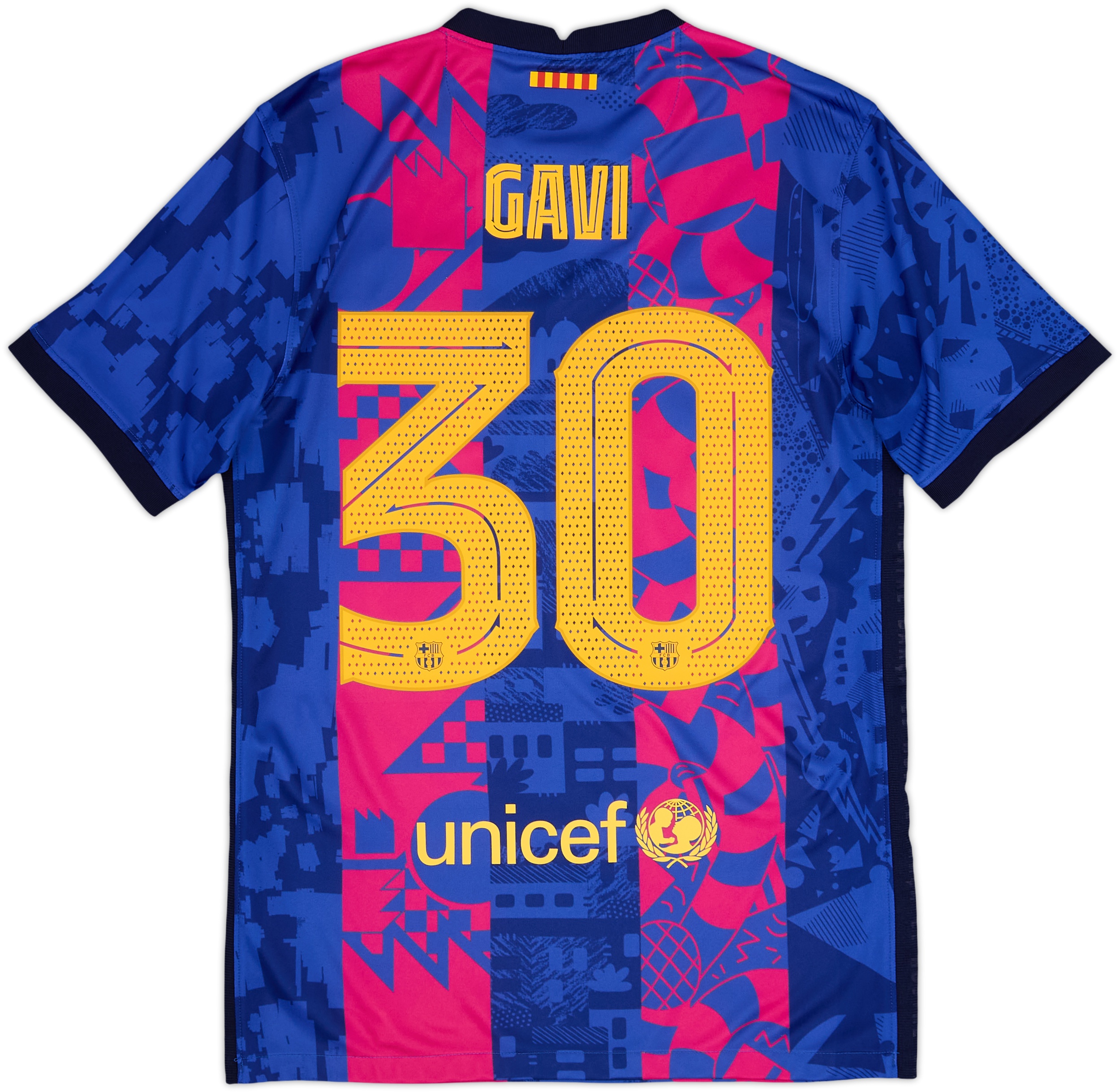 2021-22 Barcelona Third Shirt Gavi #30 - 9/10 - (S)