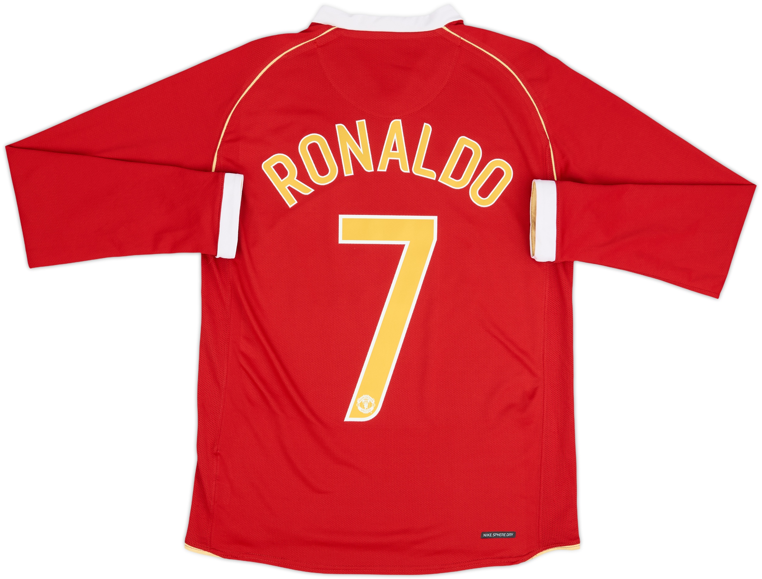 2006-07 Manchester United Home L/S Shirt Ronaldo #7 - 9/10 - (S)