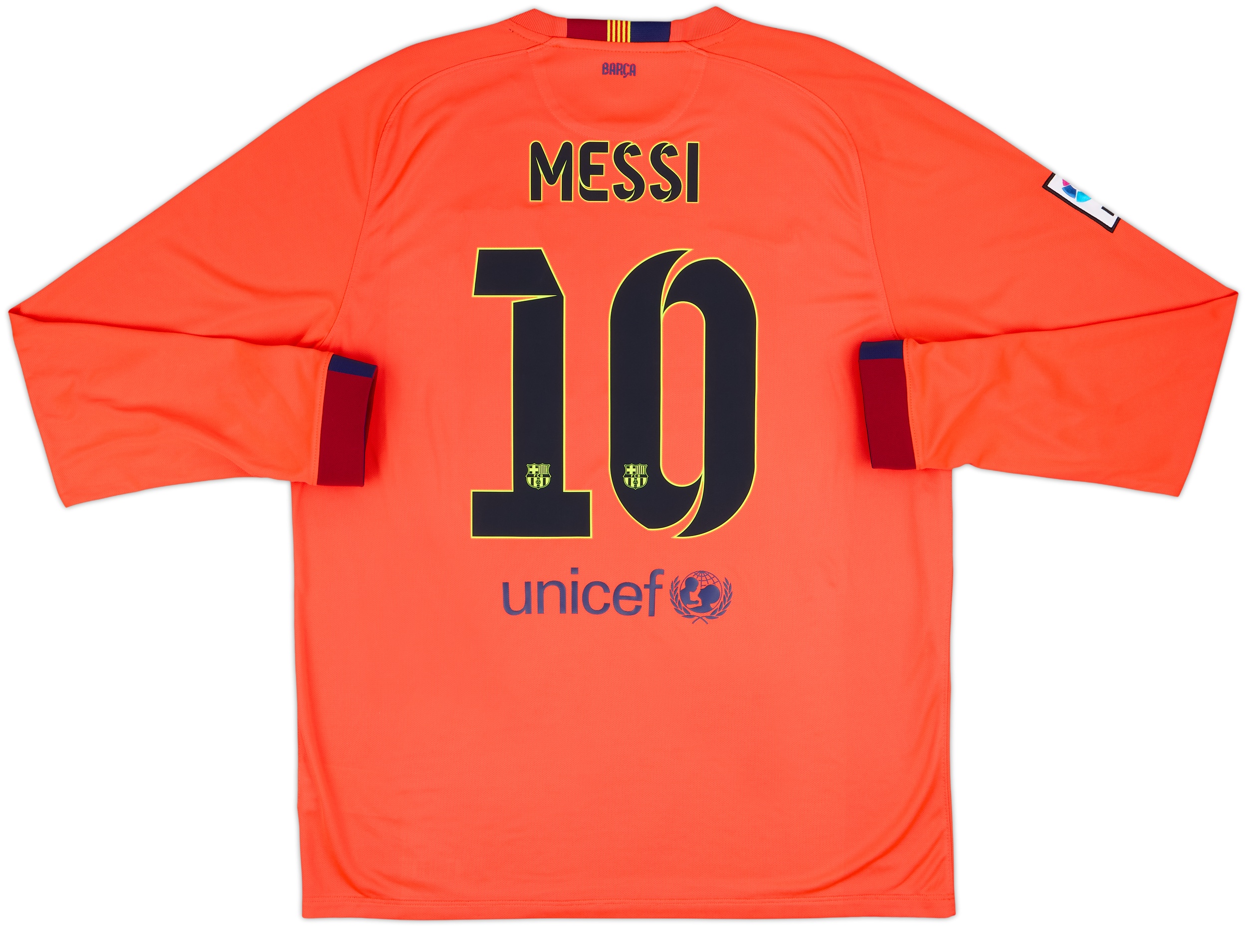 2014-15 Barcelona Away L/S Shirt Messi #10 - 8/10 - (XL)