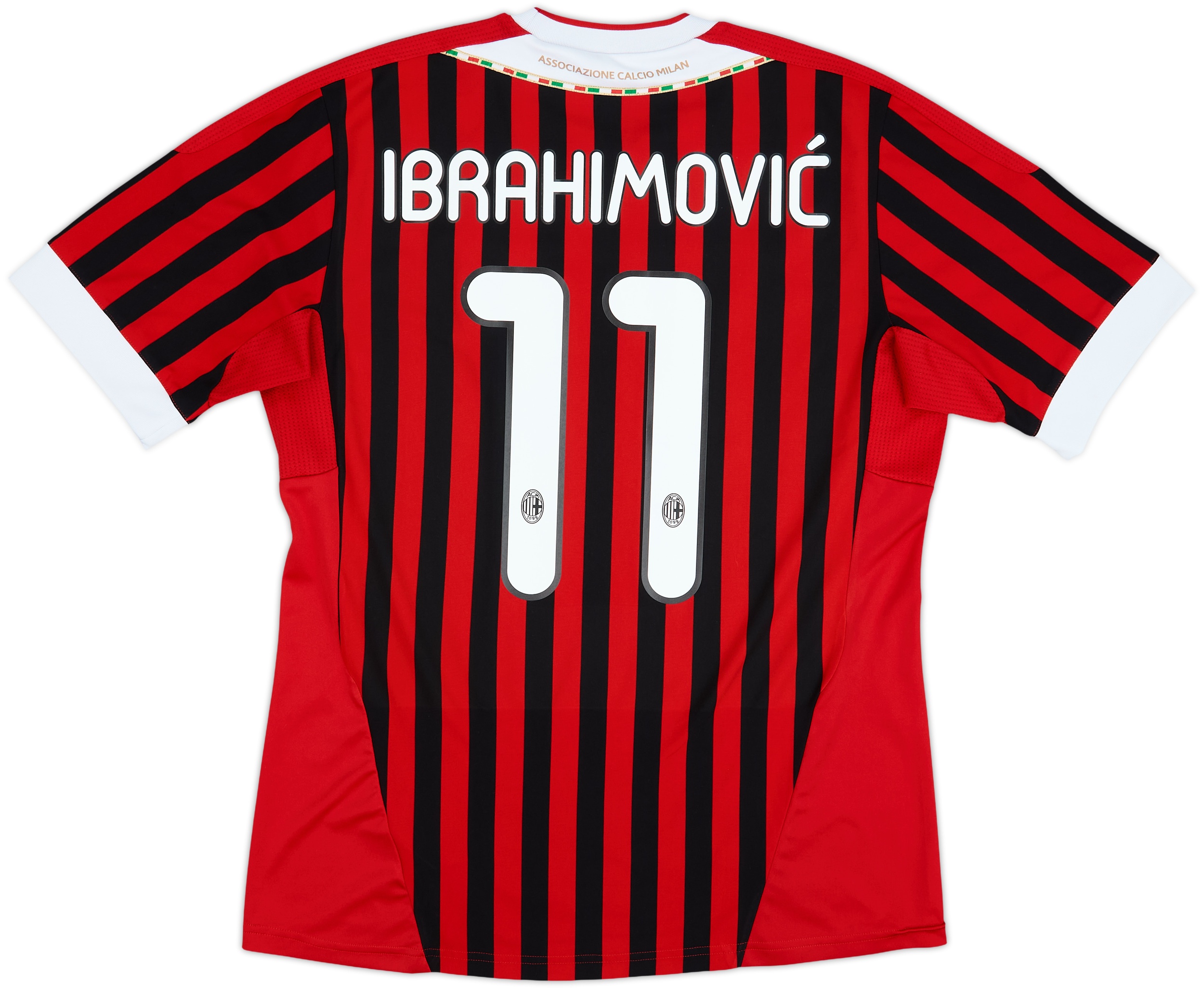 2011-12 AC Milan Home Shirt Ibrahimovic #11 - 8/10 - (M)