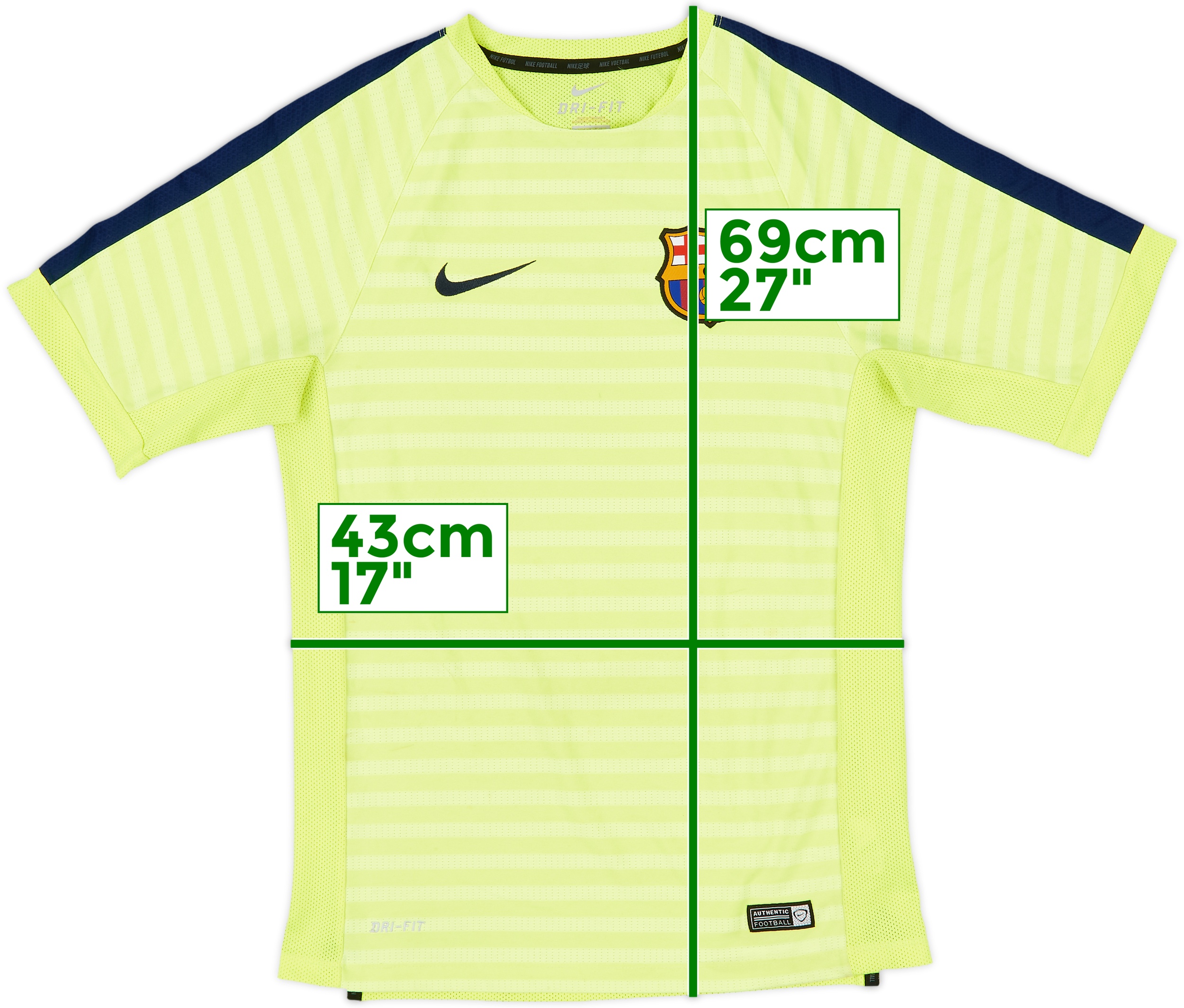 BARCELONA 2014/2015 AWAY FOOTBALL SHIRT JERSEY NIKE YL BOYS