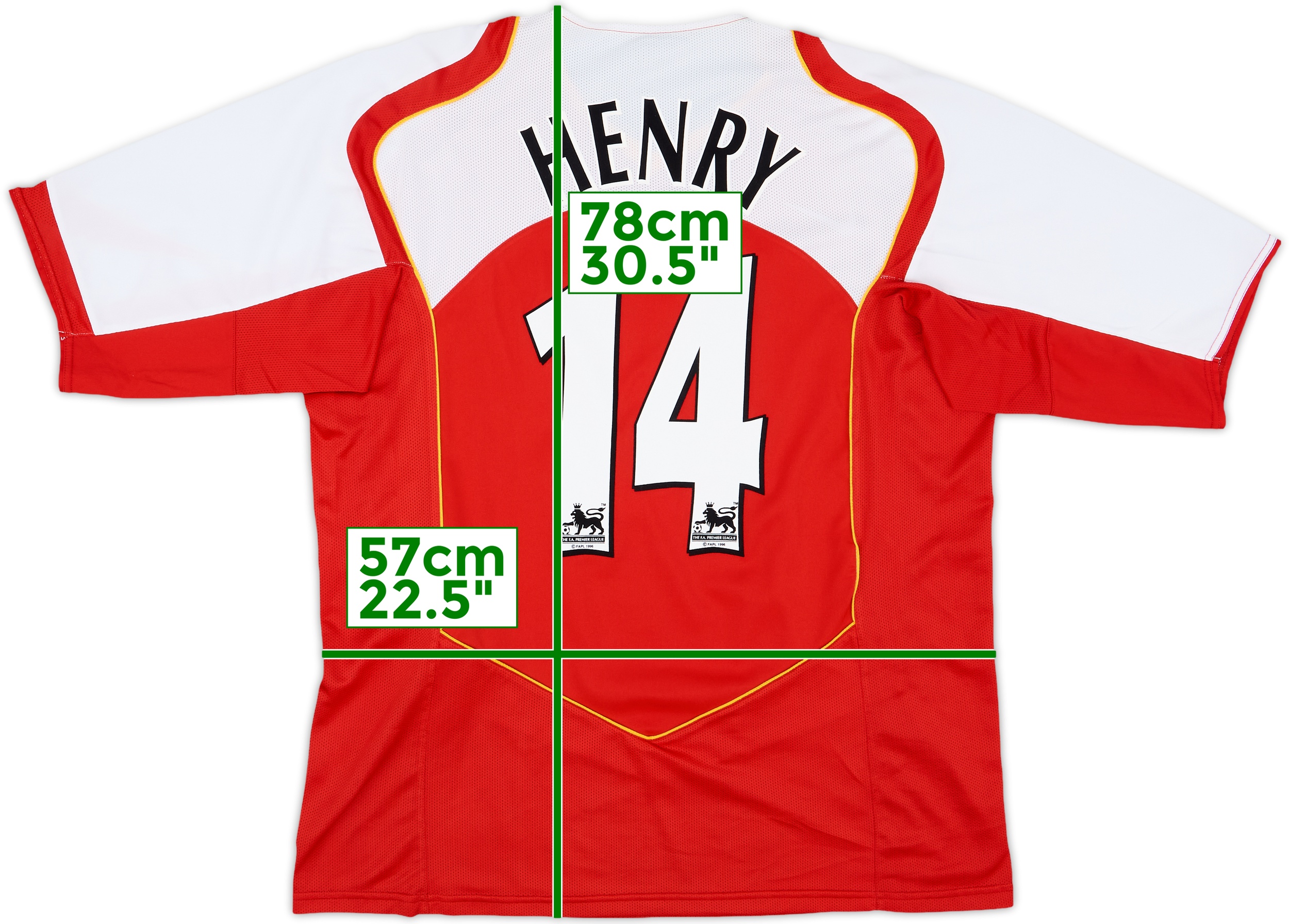 2004-05 Arsenal Home Shirt Henry #14 - 9/10 - (XL)