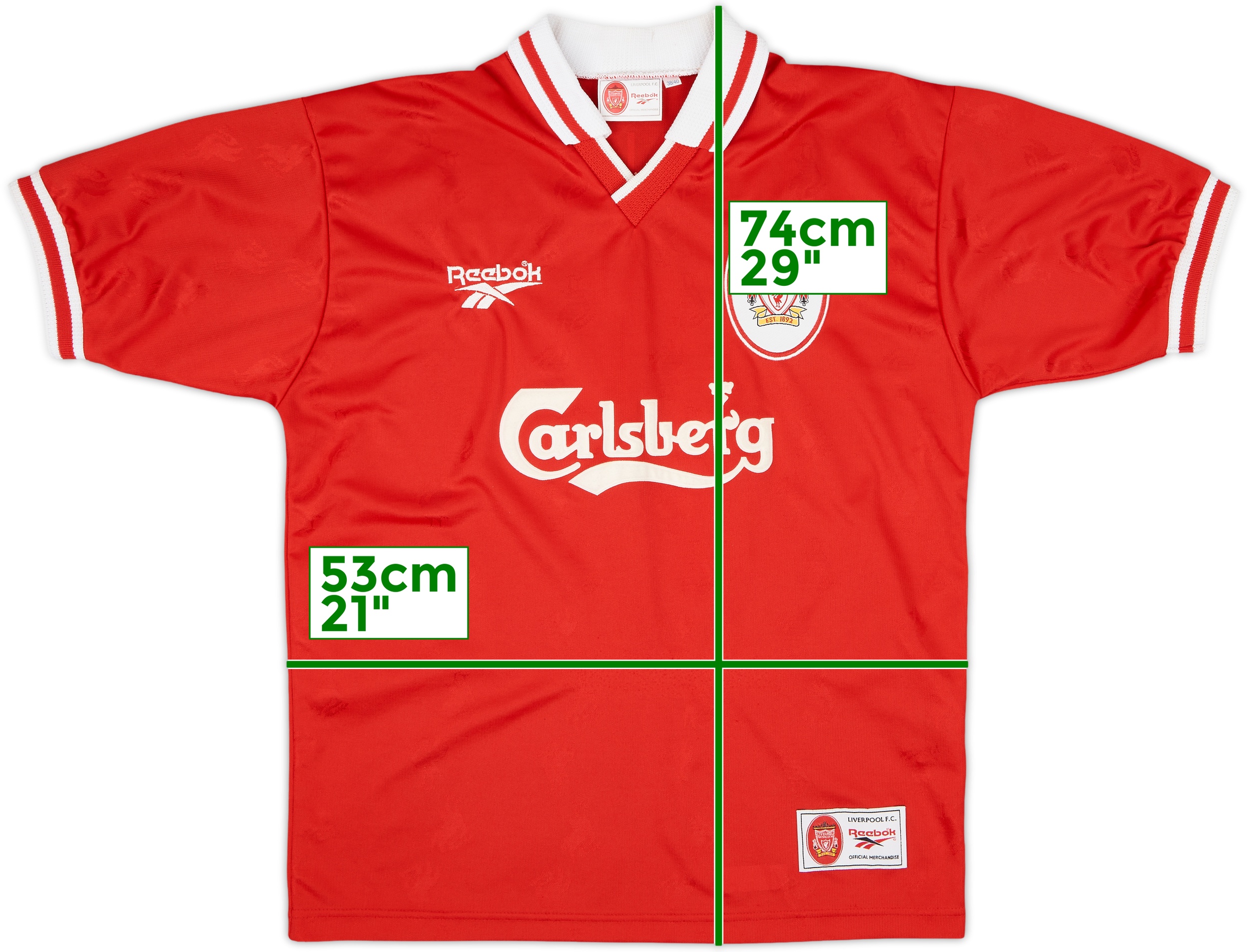 1996-98 Liverpool Home Shirt McManaman #7 - 8/10 - (M)