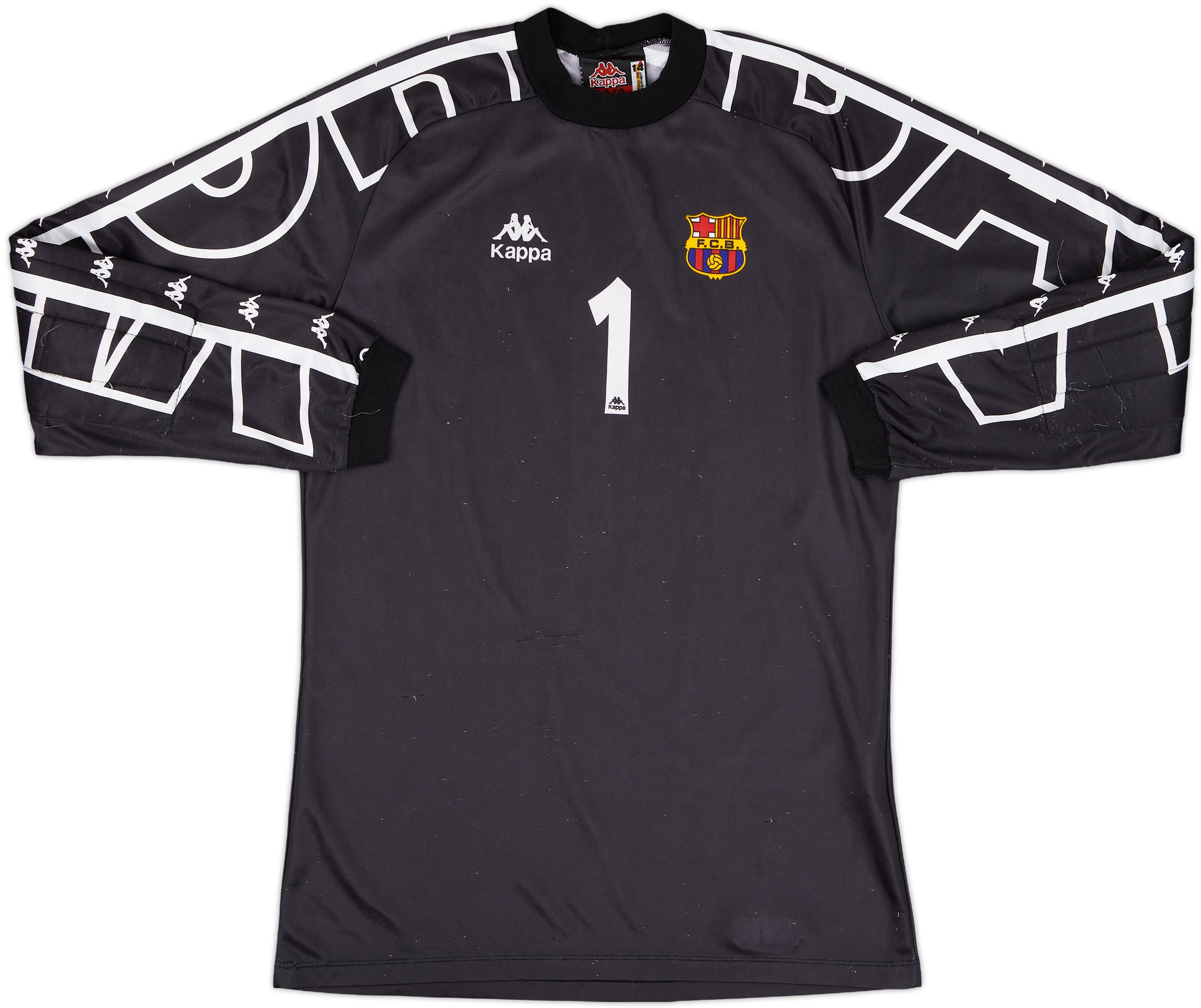 1997-98 Barcelona GK Shirt Vitor Baia #1 - 6/10 - (XL.Boys)