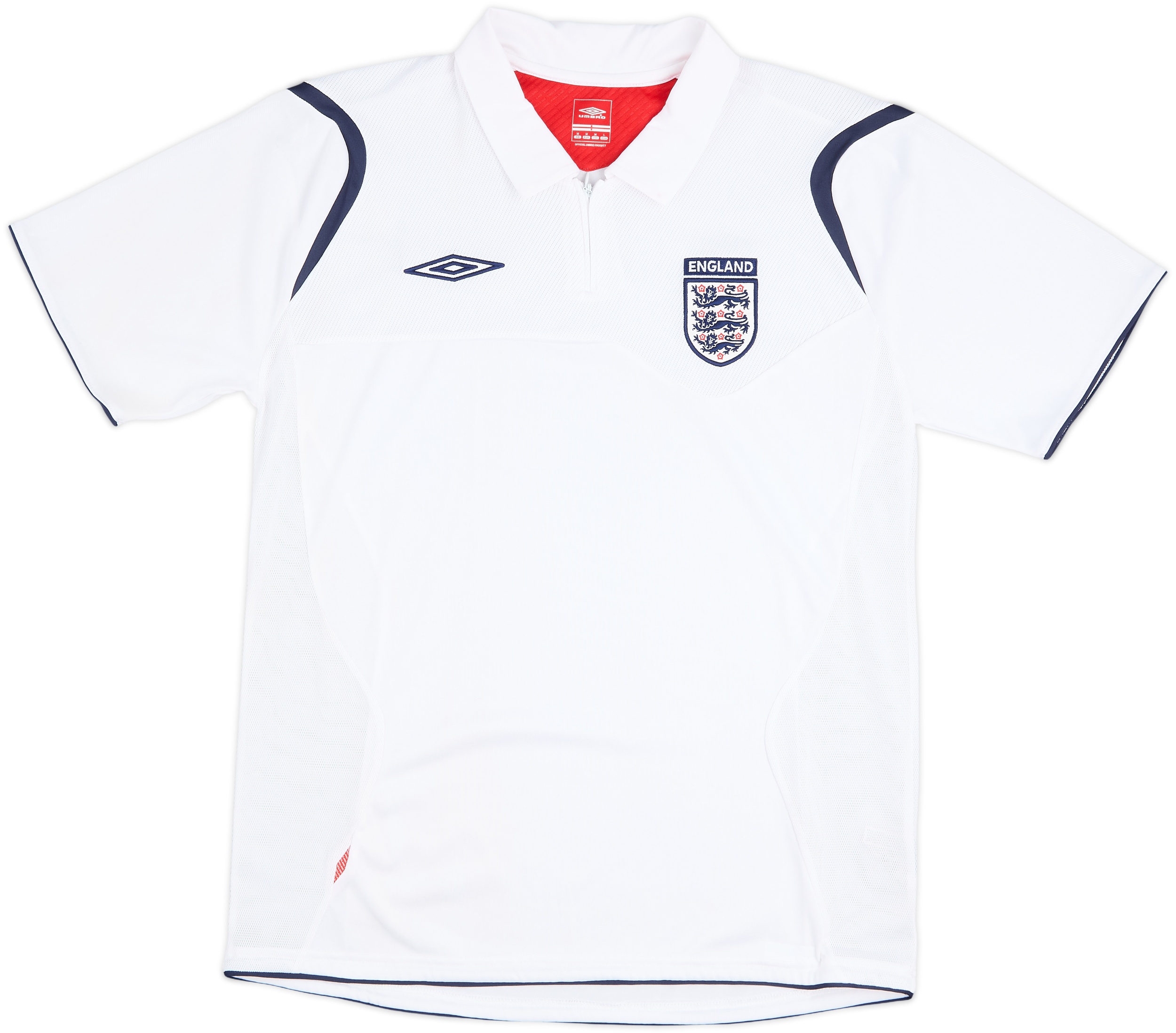 2004-05 England Umbro 1/4 Zip Polo Shirt - 8/10 - (M)