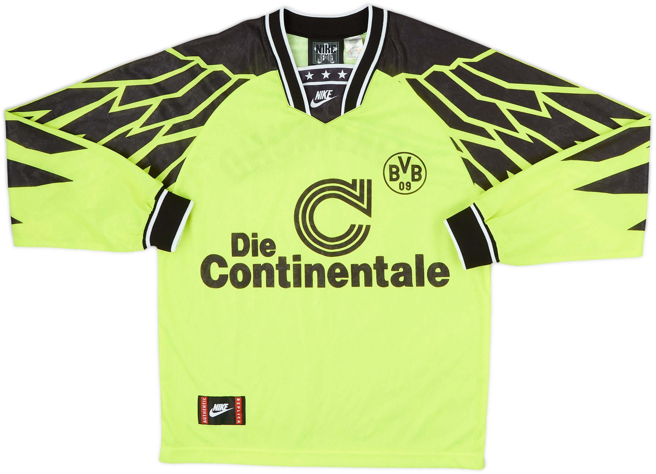 1994-95 Borussia Dortmund Home L/S Shirt - 8/10 - (S)
