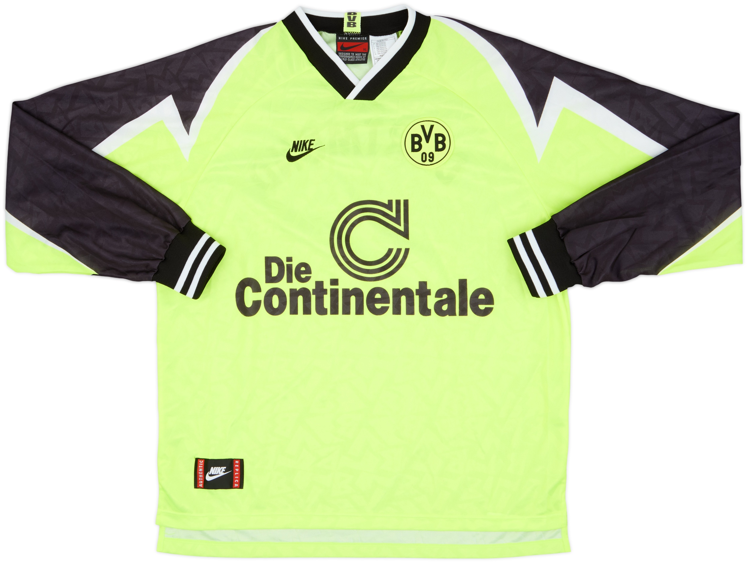 1995-96 Borussia Dortmund Home L/S Shirt - 9/10 - (XL)