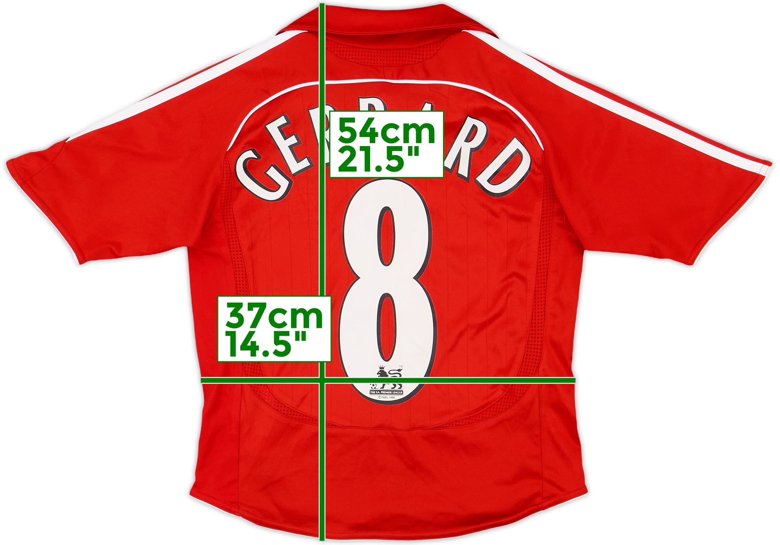 Liverpool Football Club Standard Chartered # 8 GERRARD XL