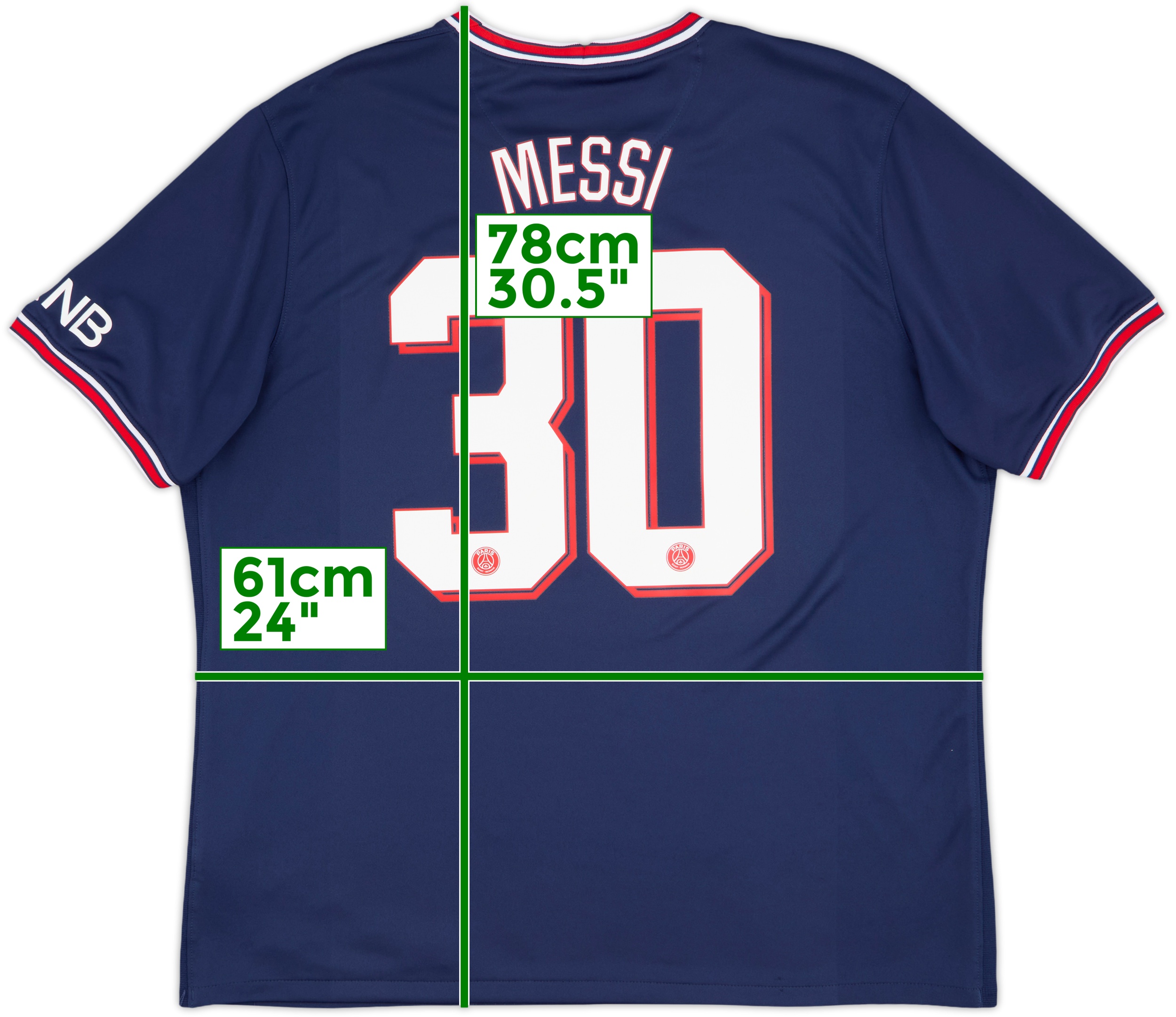 2021-22 Paris Saint-Germain Home Shirt Messi #30 - 9/10 - (XXL)