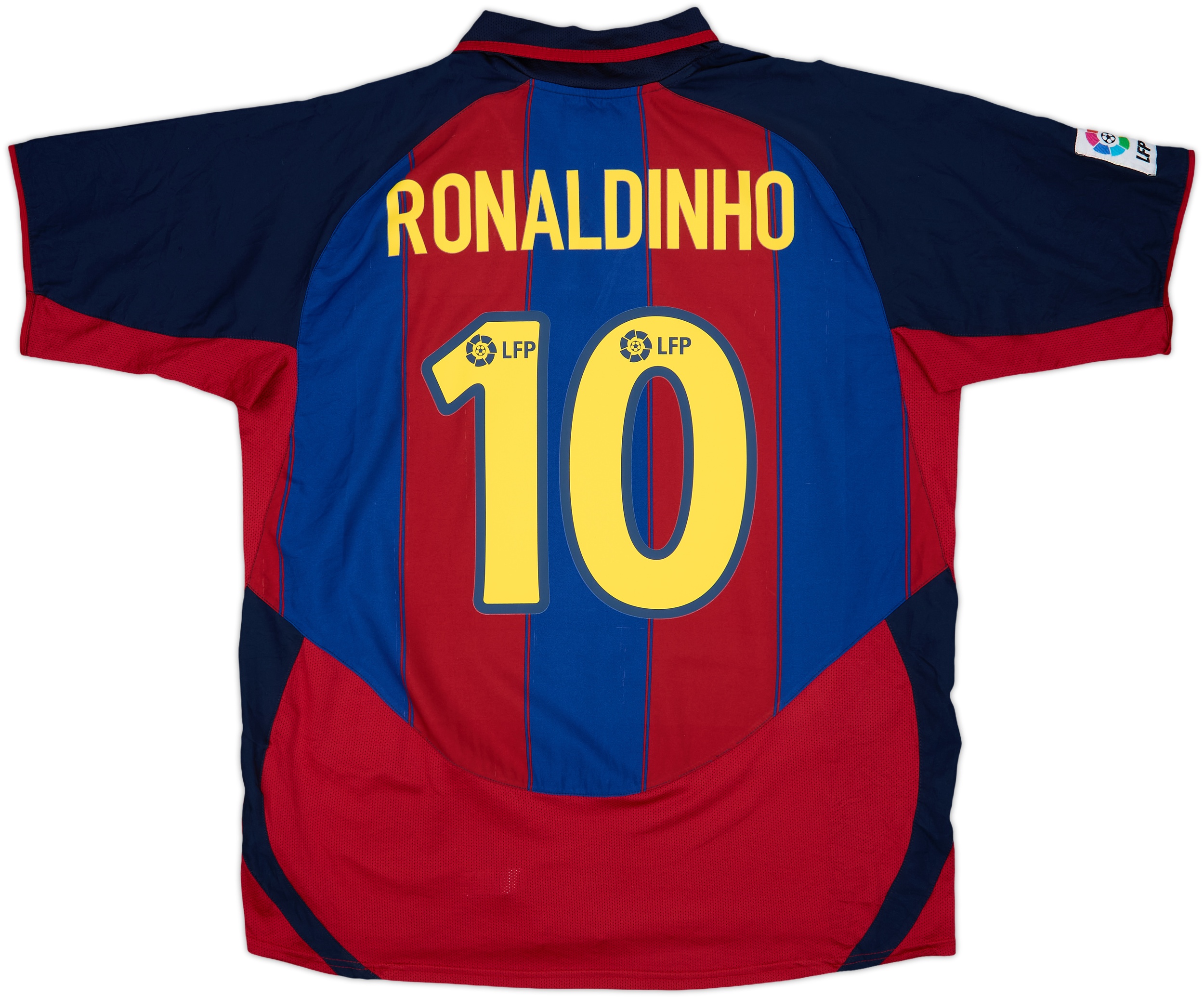 2003-04 Barcelona Home Shirt Ronaldinho #10 - 8/10 - (L)