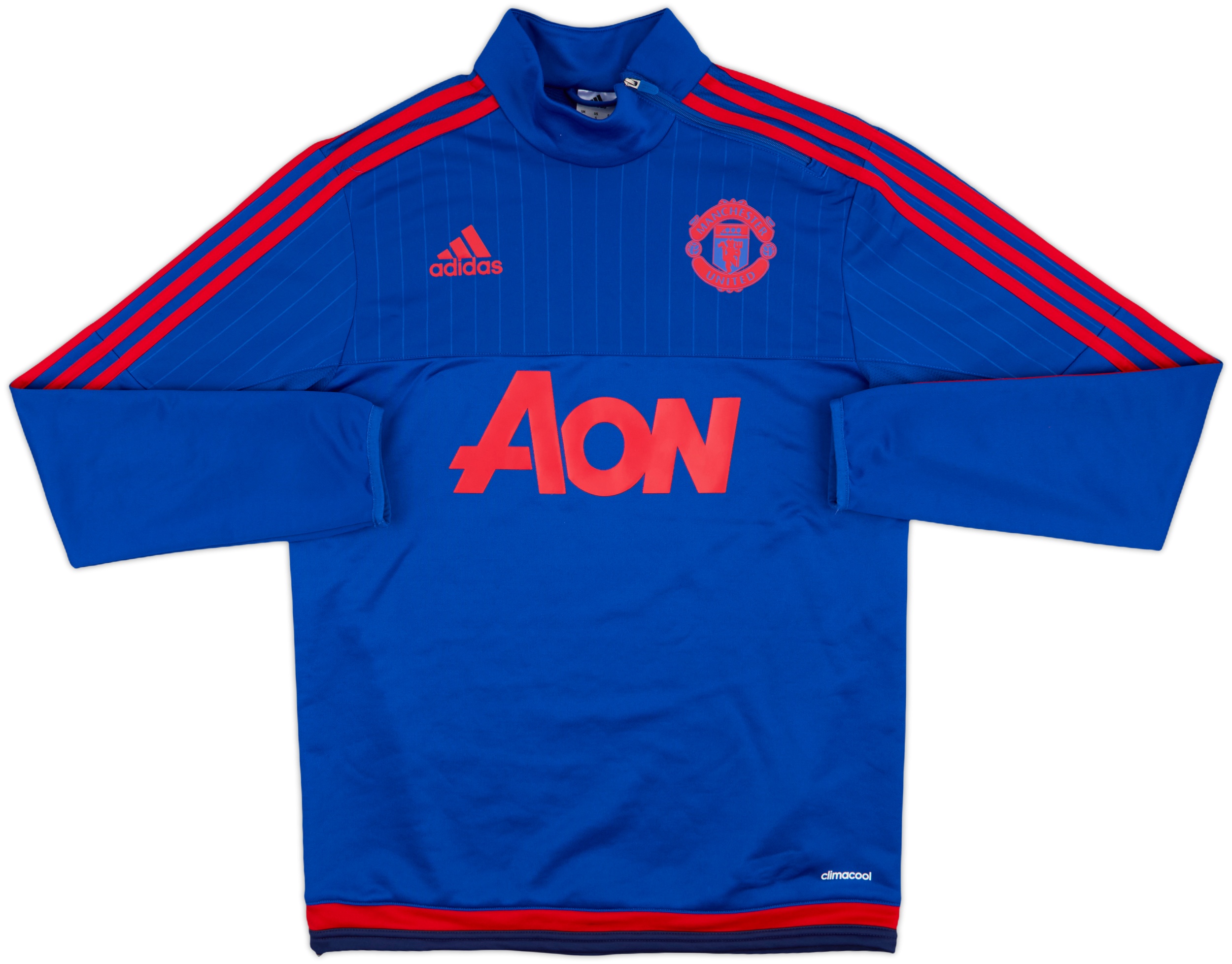 2015-16 NIKE Manchester united サッカーシャツ 2015-16 Manchester United adidas 1/4 Zip Drill Top - 8/10 - (S)