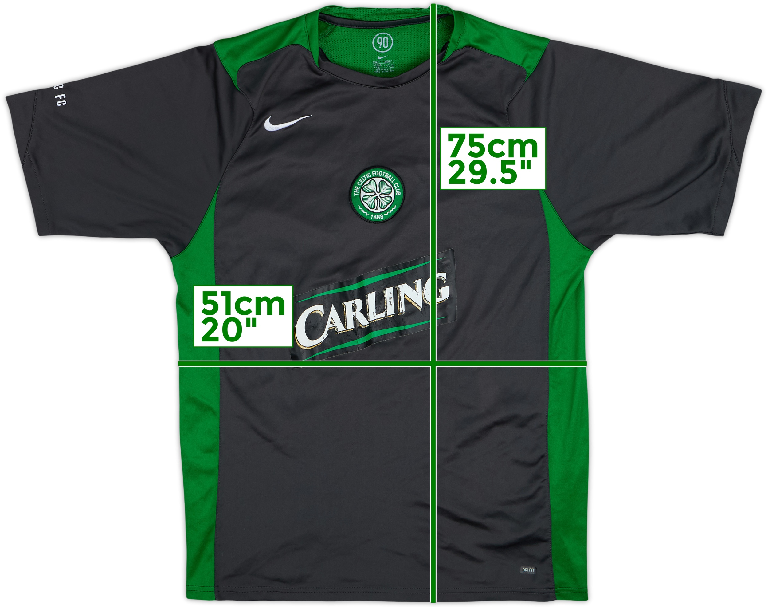 Celtic FC Nike シャツ Mサイズ 黒 2006-07 Celtic Nike Training Shirt - 5/10 - (L)