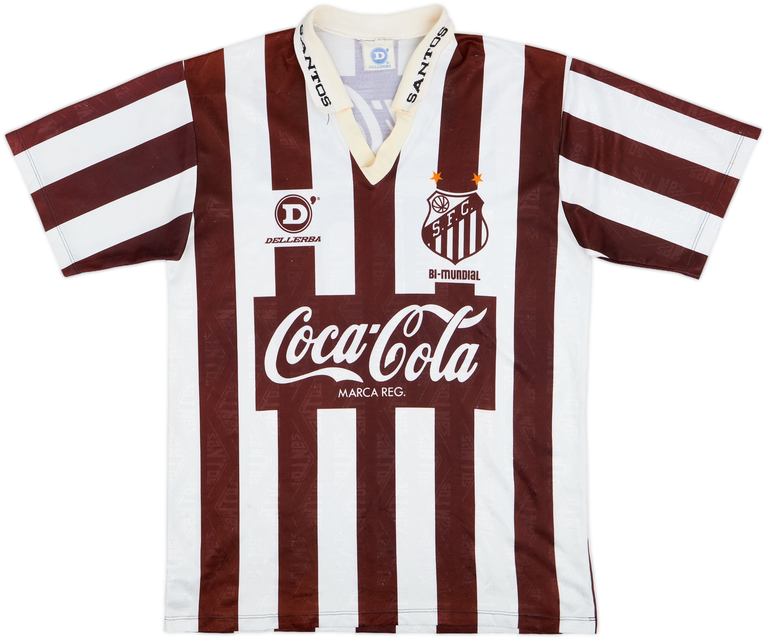 ウェア SANTOS FC  JERSEY 90S DELLERBA 1993 Santos Away Shirt #10 - 8/10 - (L)