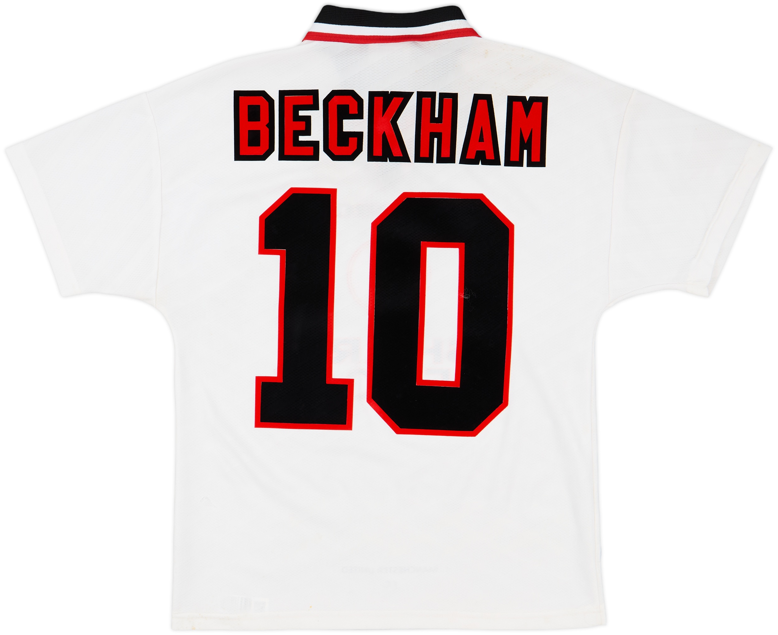 1996-97 Manchester United Away Shirt Beckham #10 - 6/10 - (Y)