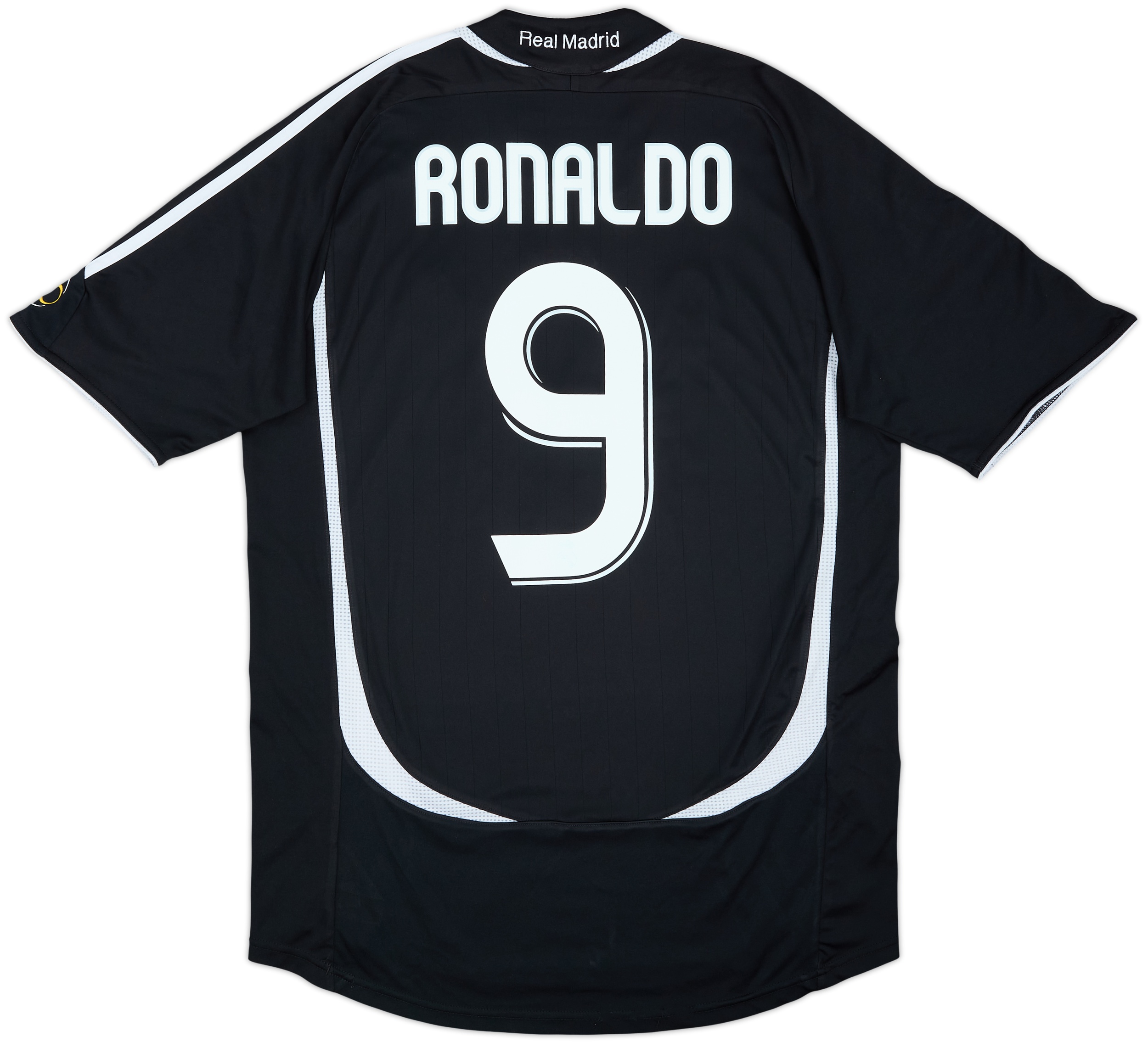 Real Madrid RONALDO 9 ユニフォーム ブラック 2006-07 Real Madrid Away Shirt Ronaldo #9 - 6/10 - (M)